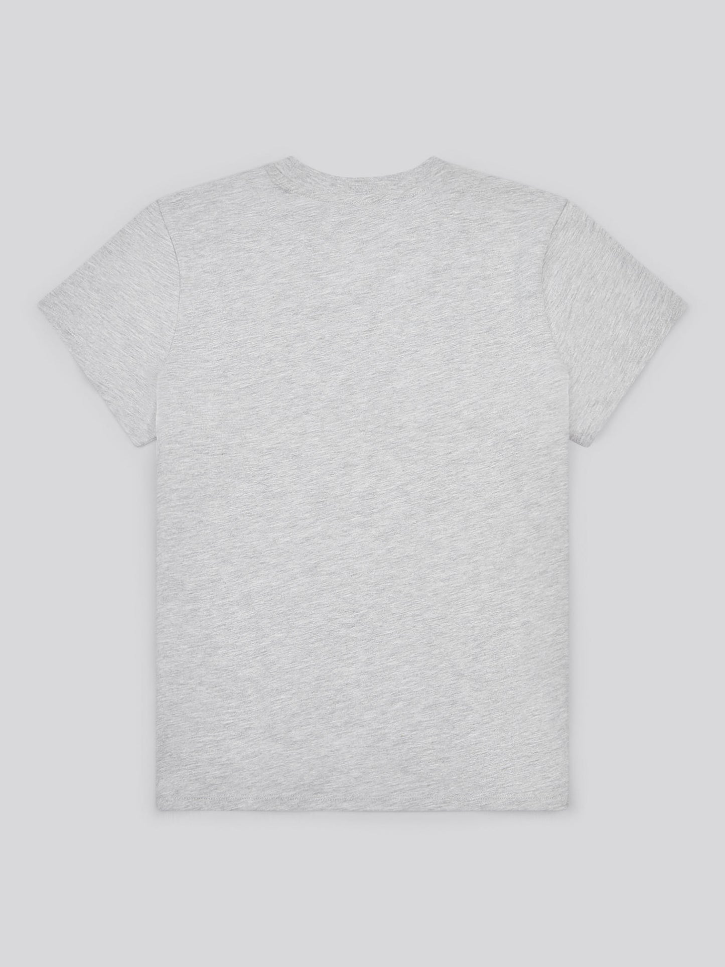 Womens Crew Neck Pocket T-Shirt in Pearl Grey Marl