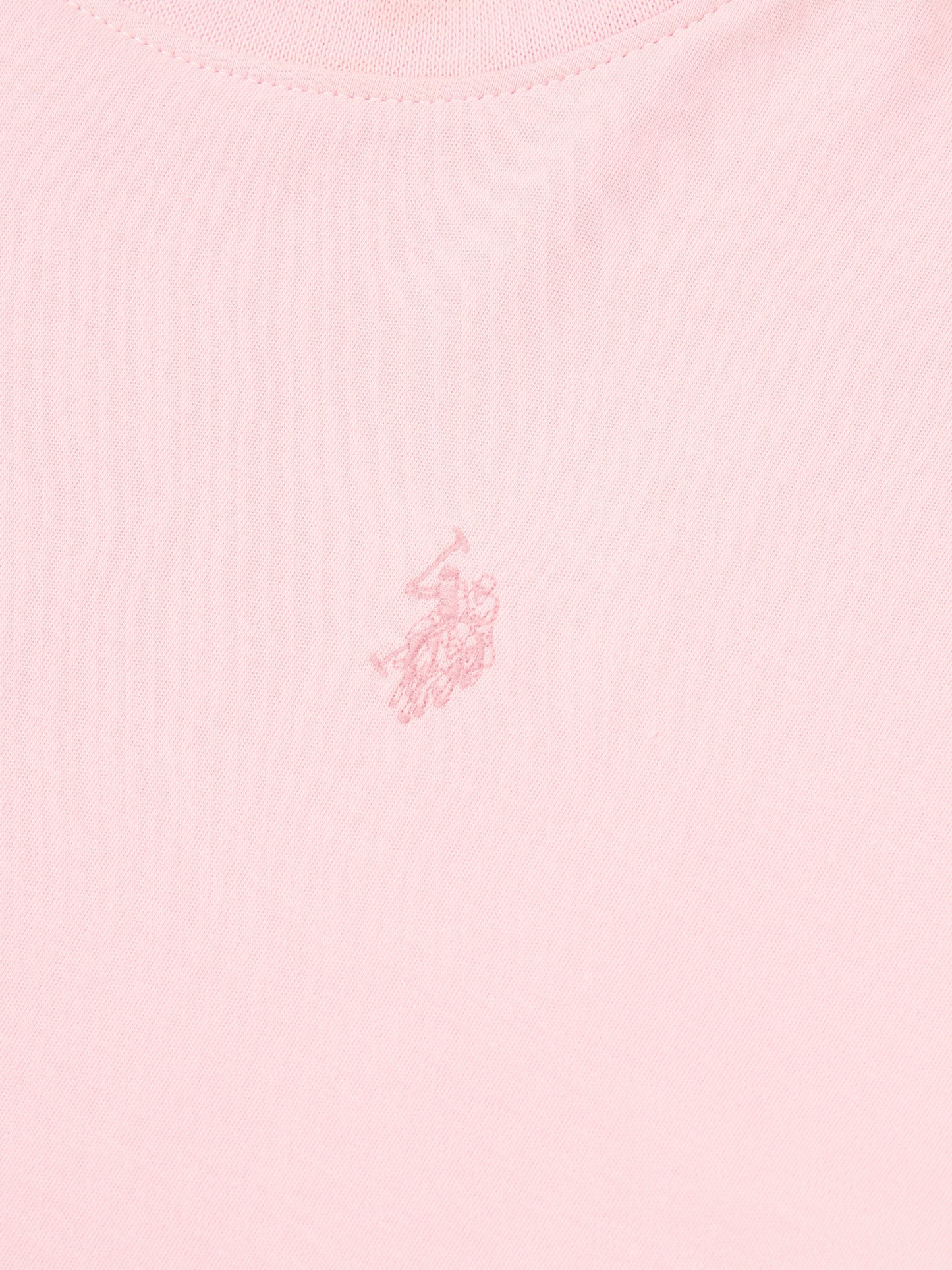 Womens Tonal Double Horsemen Loose Crew Neck T-Shirt in Crystal Rose