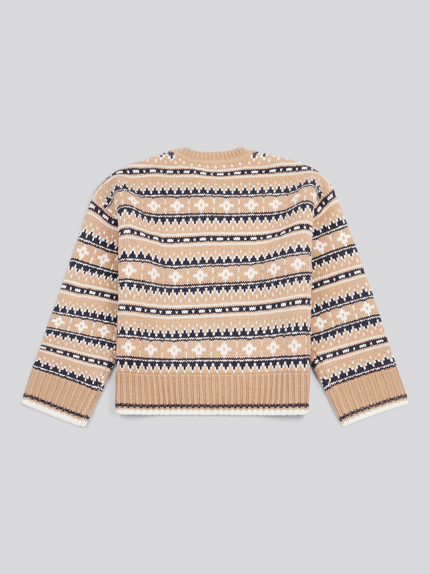 Womens Fair Isle Stripe Jumper in Natural