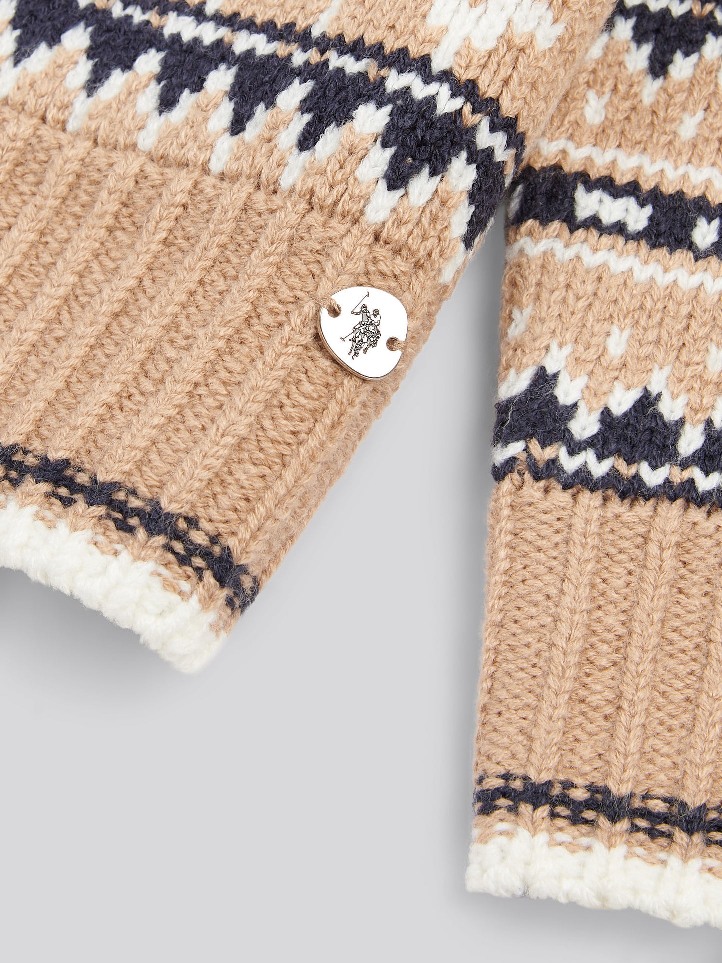 Womens Fair Isle Stripe Jumper in Natural