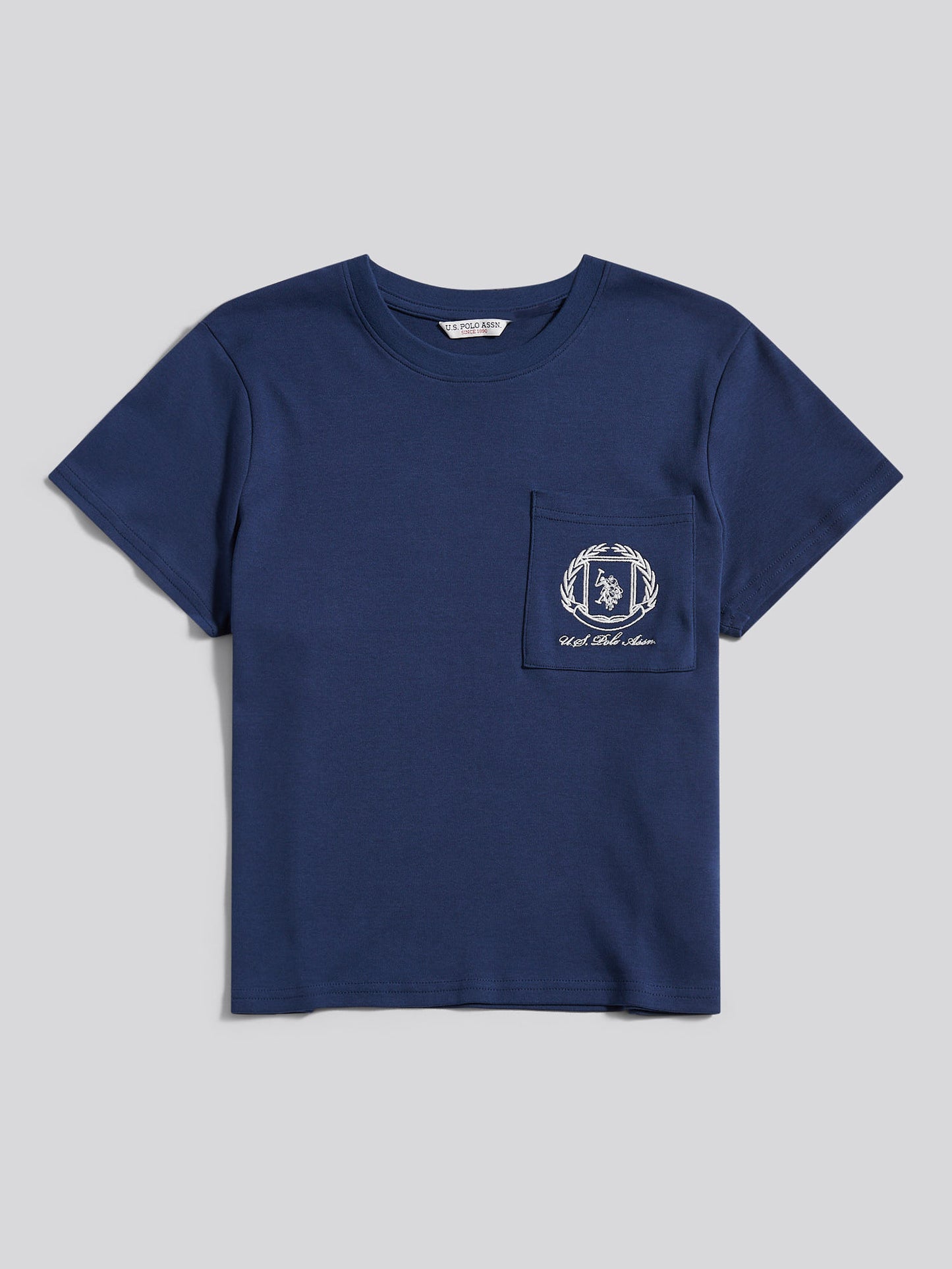 Womens Wreath Graphic T-Shirt in Navy Iris