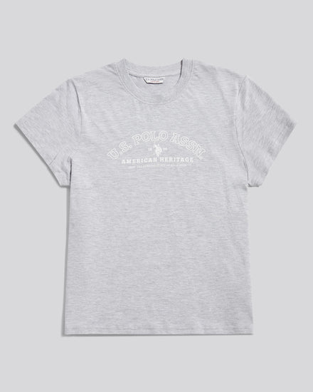 Womens Arc Graphic T-Shirt in Pearl Grey Marl