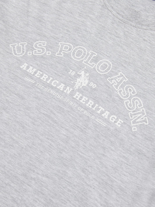 Womens Arc Graphic T-Shirt in Pearl Grey Marl