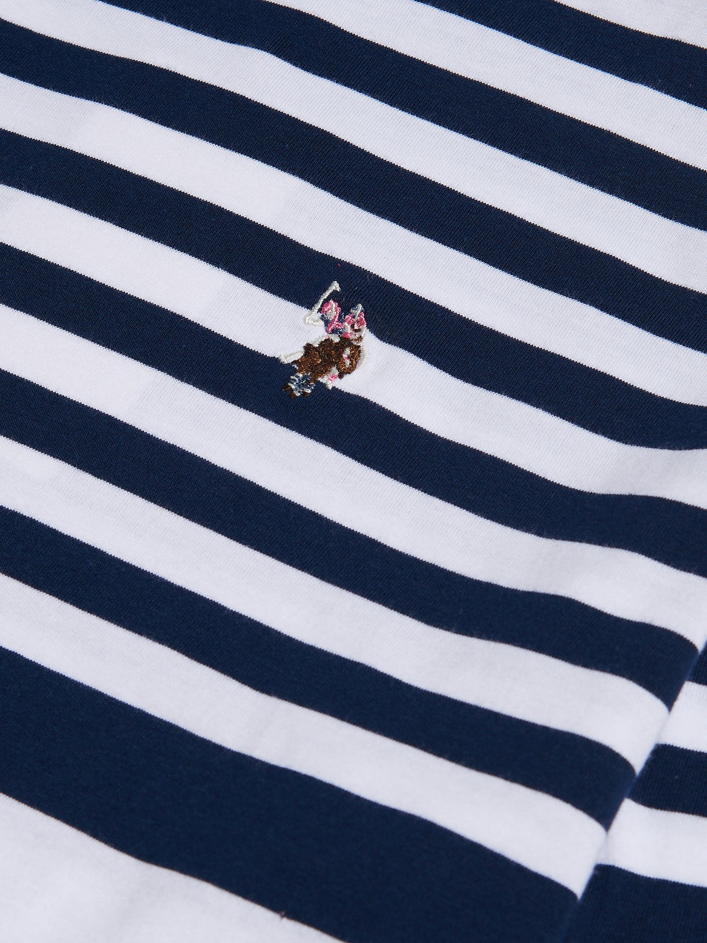 Womens Gradient Stripe Boatneck T-Shirt in Navy Iris