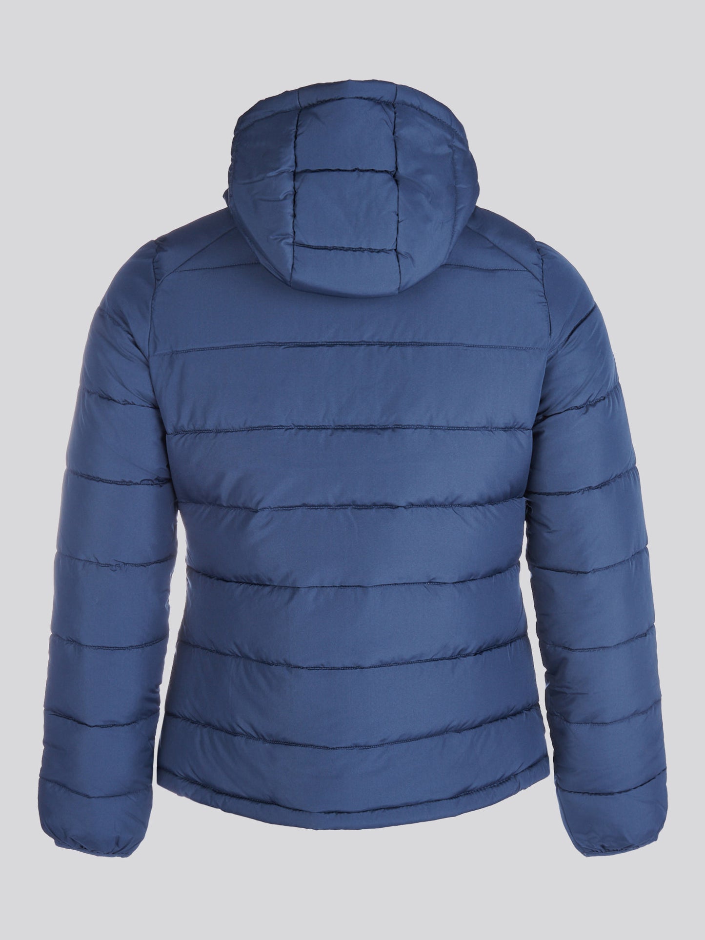 Womens Quilted Hooded Puffer Coat in Navy Iris