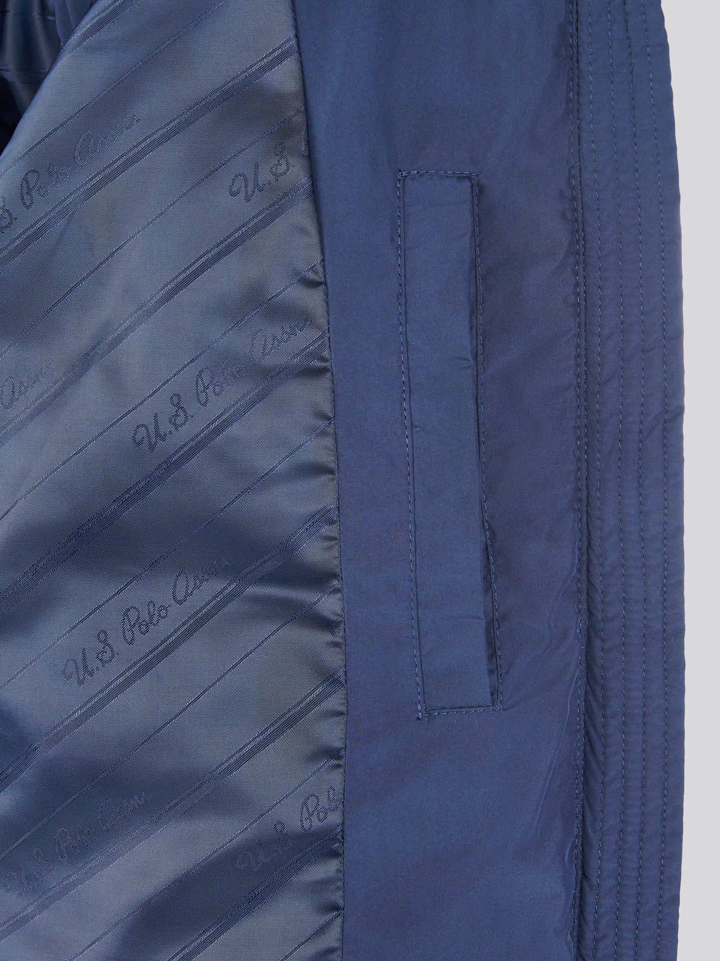 Womens Quilted Hooded Puffer Coat in Navy Iris