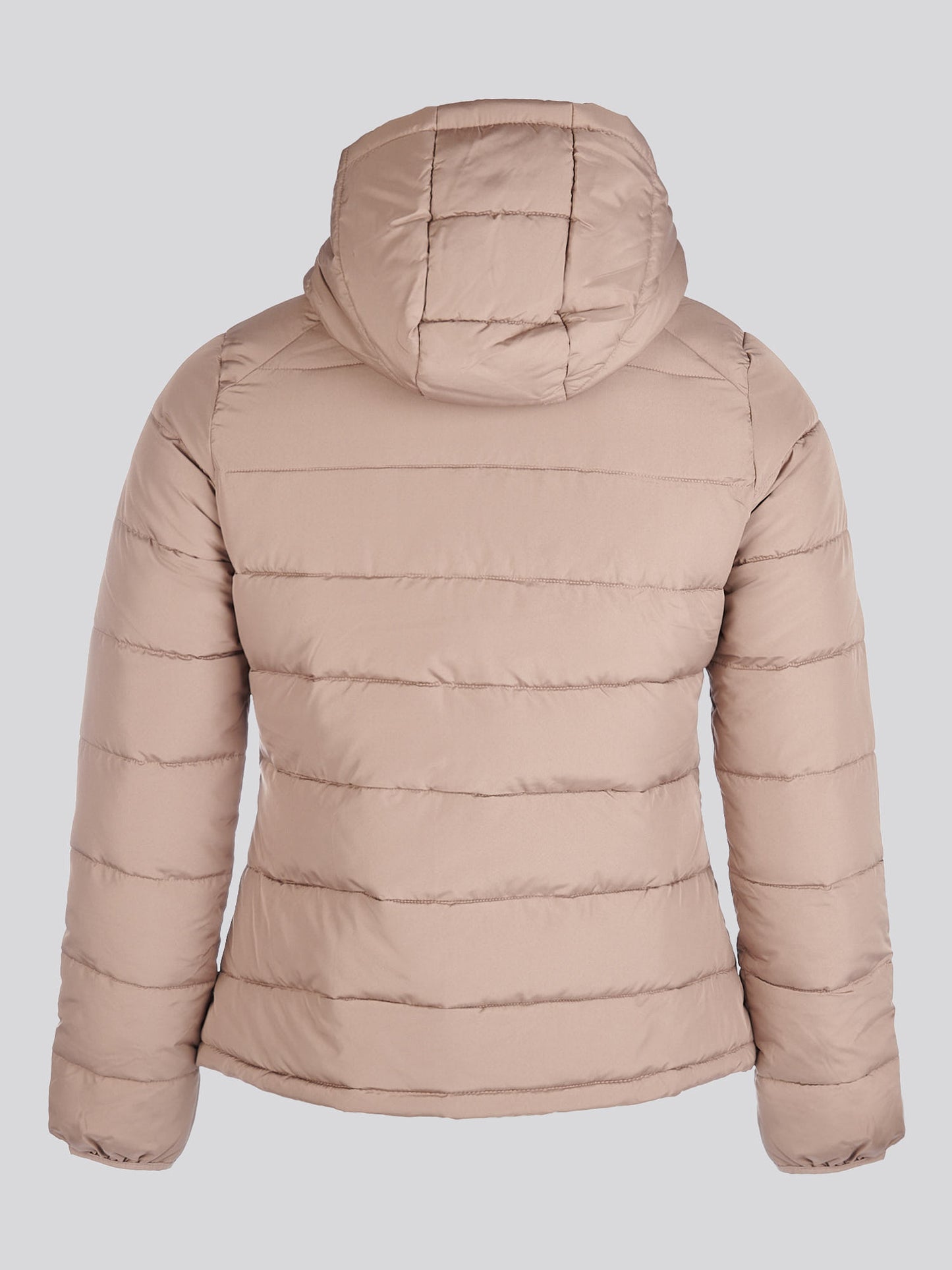 Womens Quilted Hooded Puffer Coat in Leafless Tree
