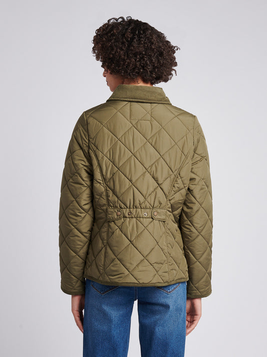 Womens Quilted Country Jacket in Kalamata Green