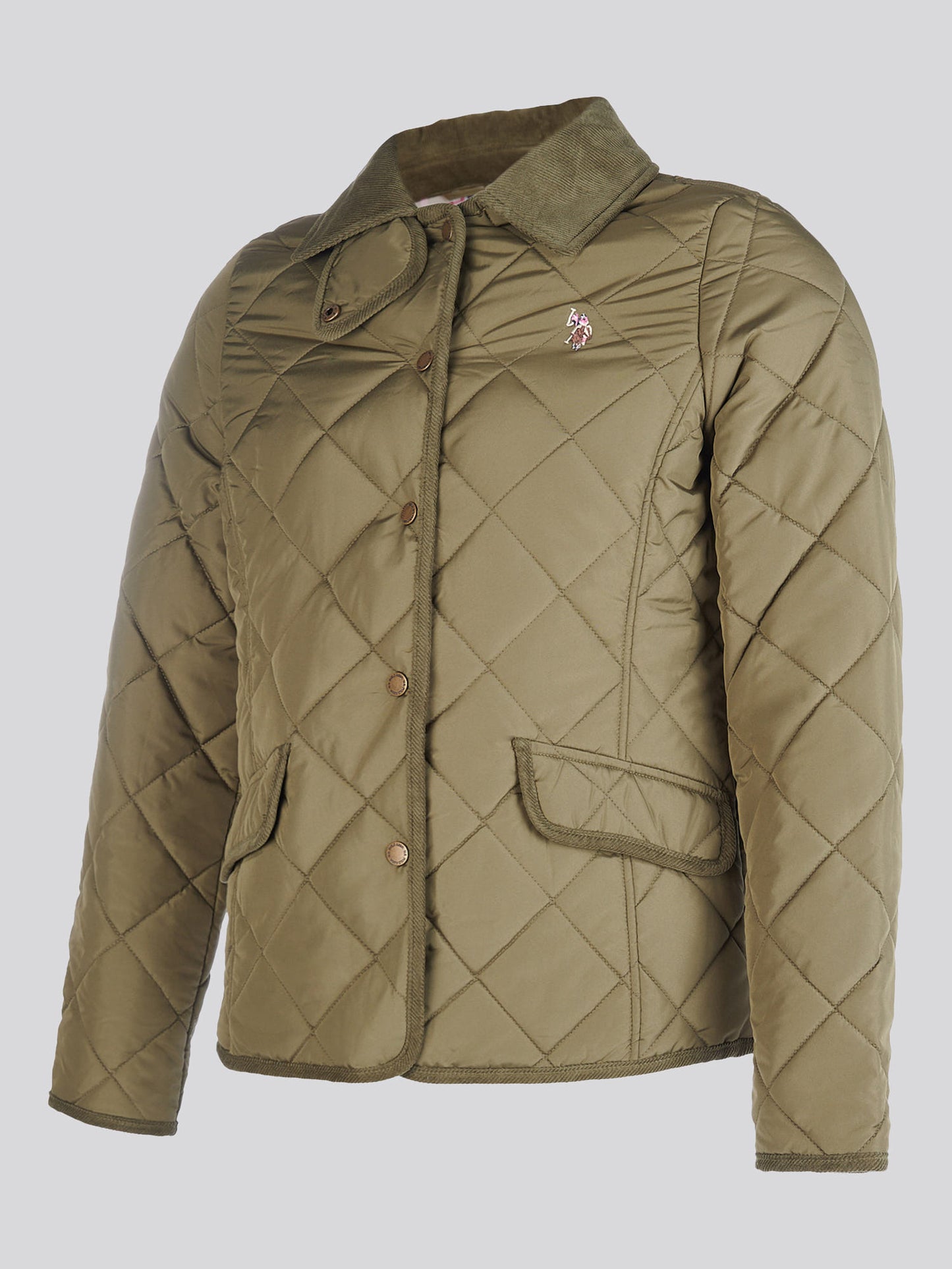 Womens Quilted Country Jacket in Kalamata Green