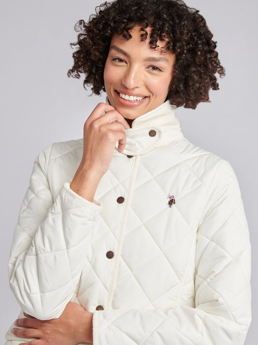 Womens Quilted Country Jacket in Marshmallow