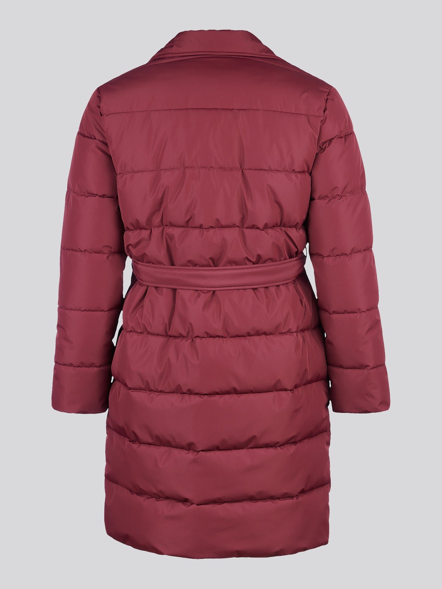 Womens Puffer Trench Coat in Fig