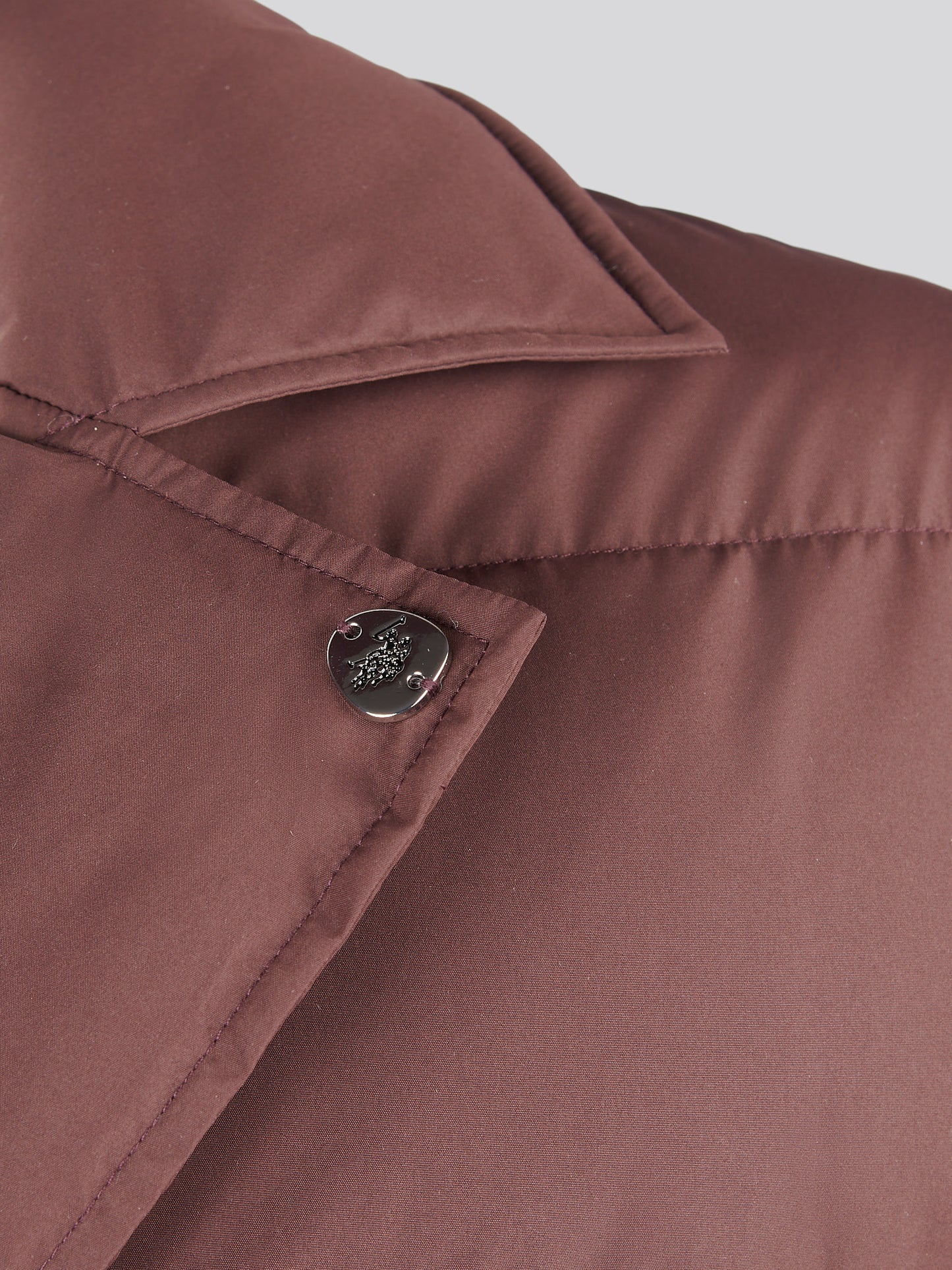 Womens Puffer Trench Coat in Puce