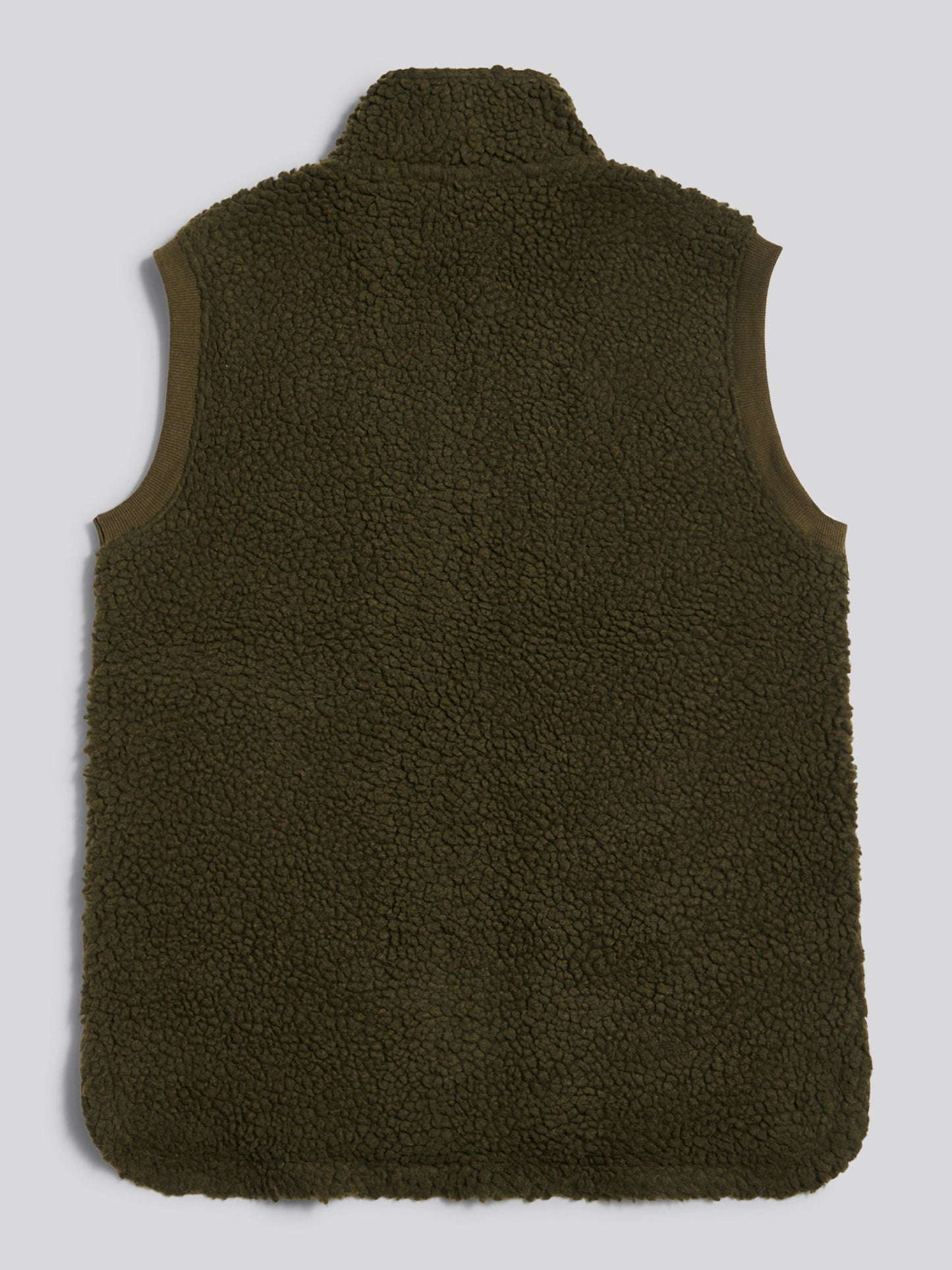 Womens Double Horsemen Borg Gilet in Kalamata Green
