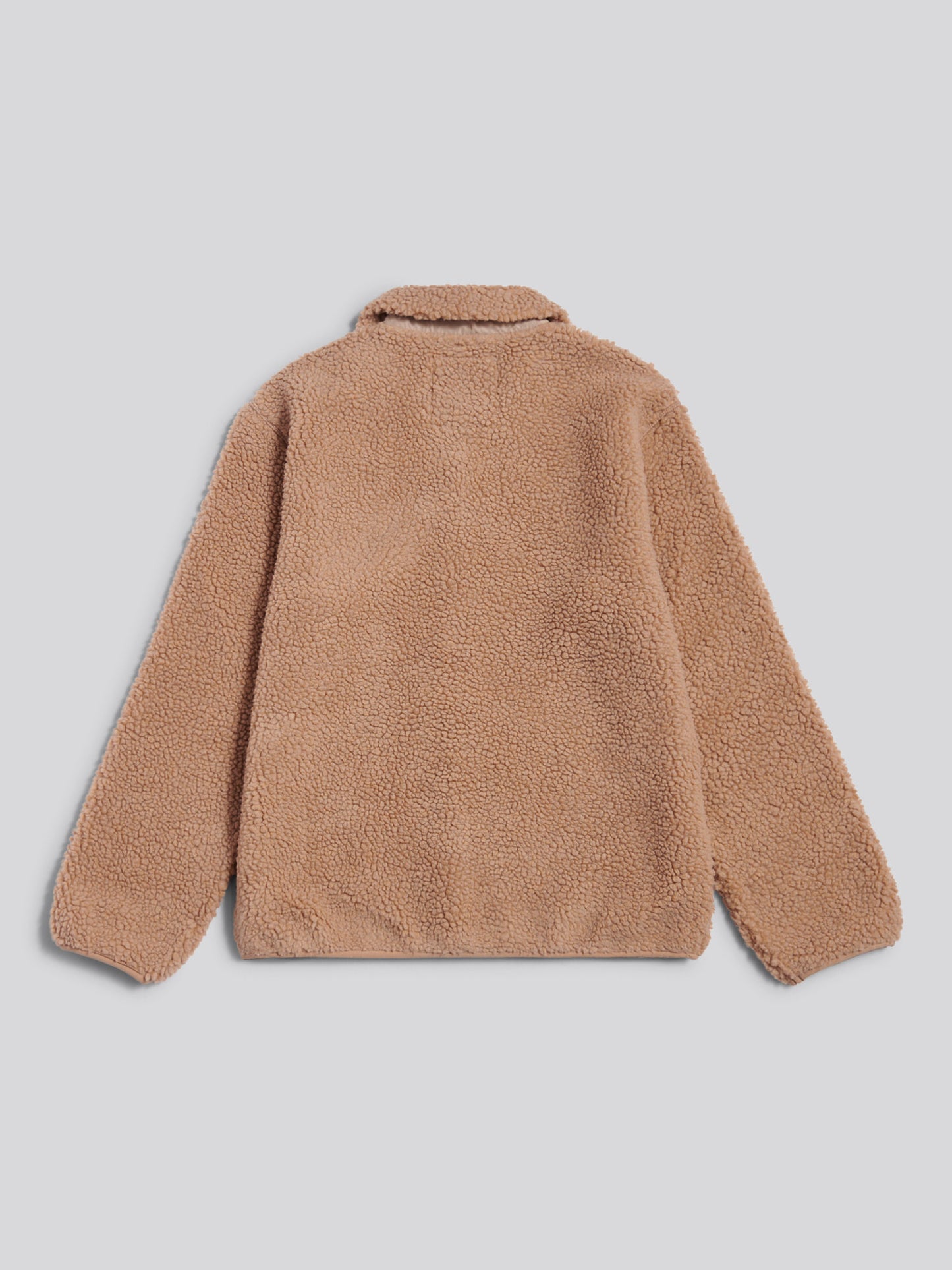 Womens Double Horsemen Borg Zip Funnel in Natural