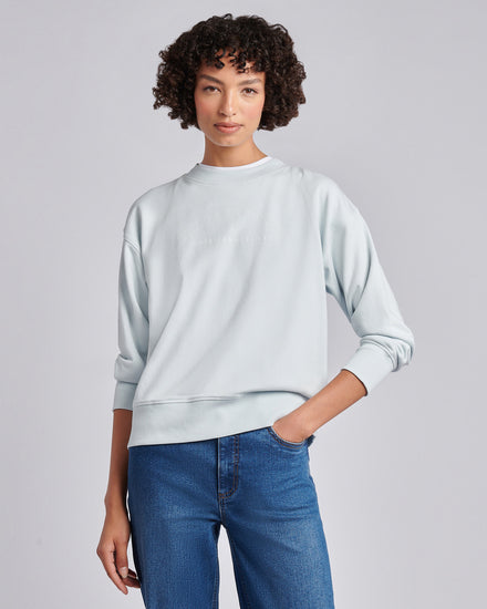 Womens Arc Graphic Crew Sweat in Ballad Blue