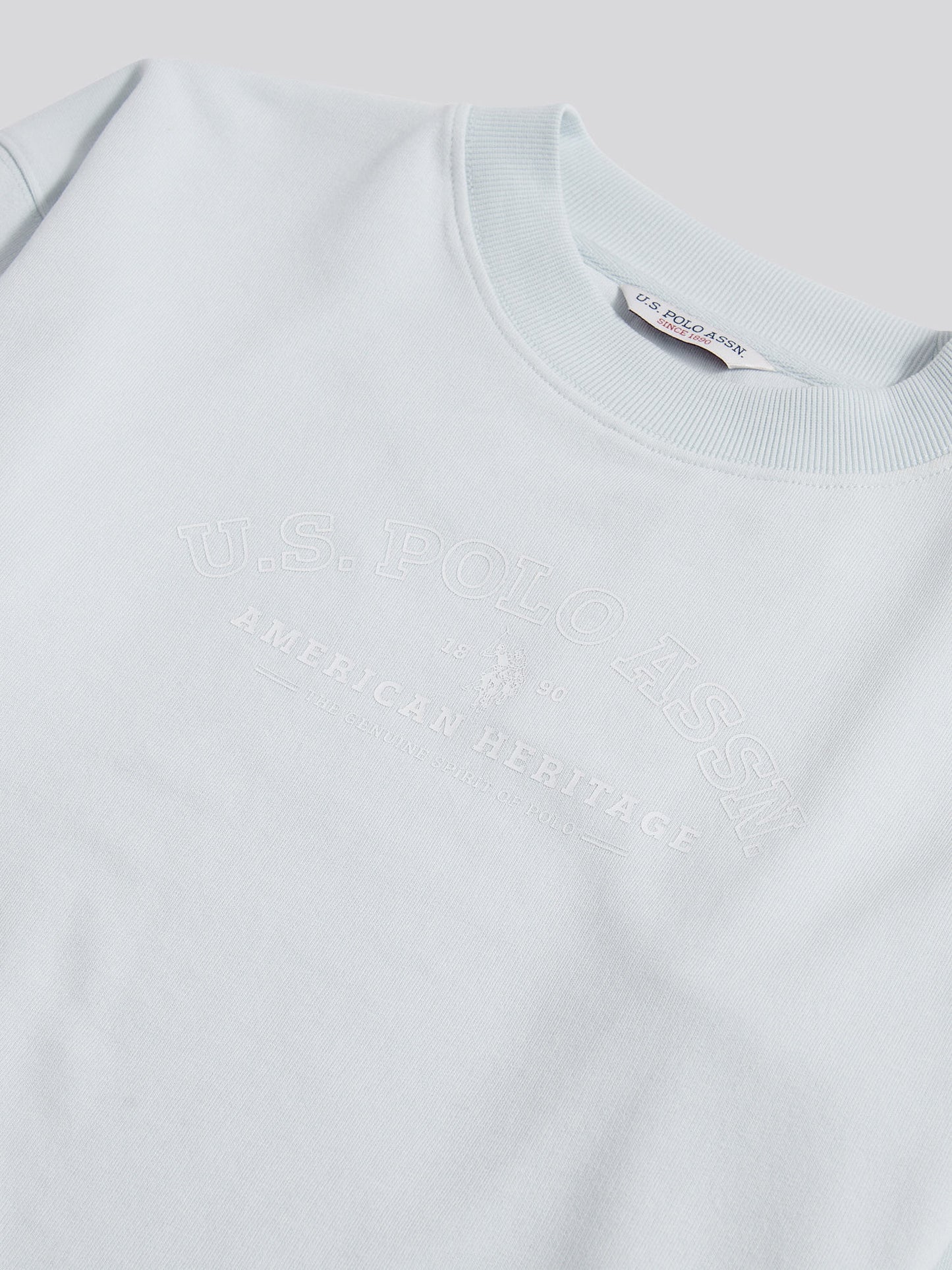 Womens Arc Graphic Crew Sweat in Ballad Blue