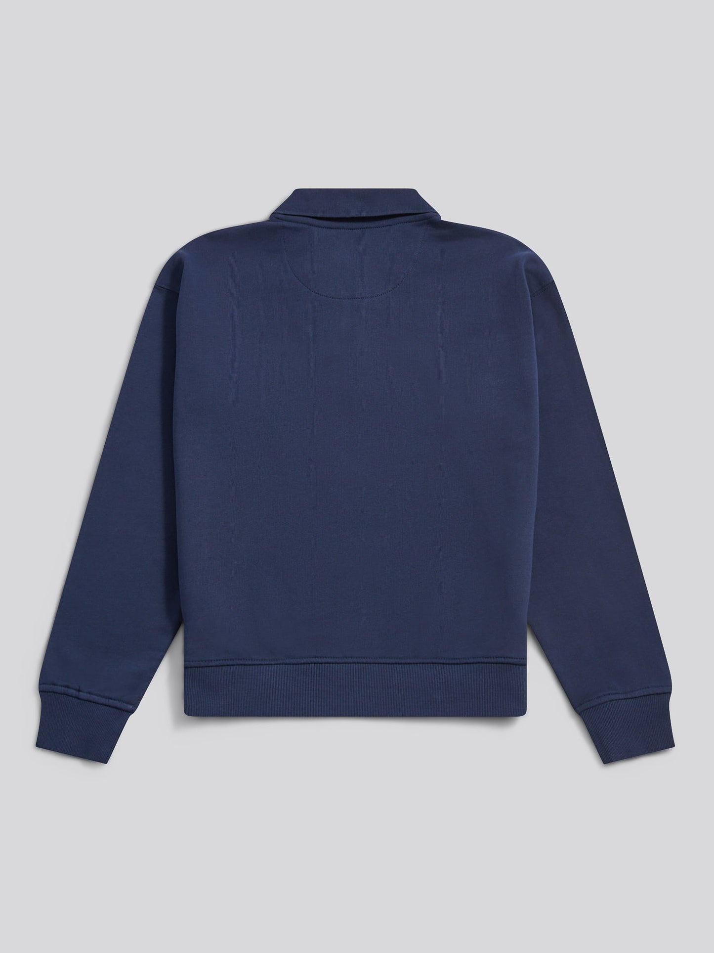 Womens Wreath Graphic Tipped Rugby Sweat in Navy Iris