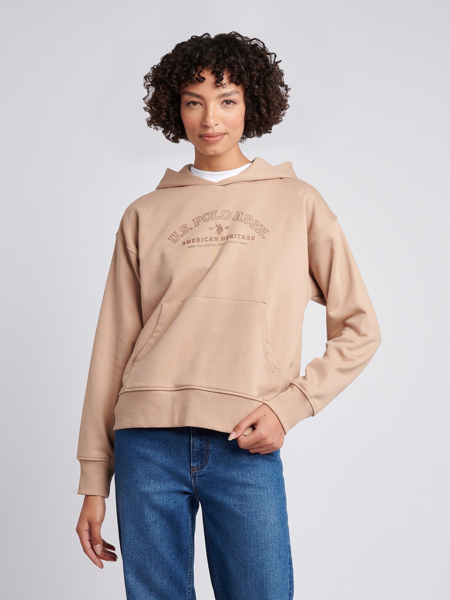 Womens Arc Graphic Hoodie in Natural