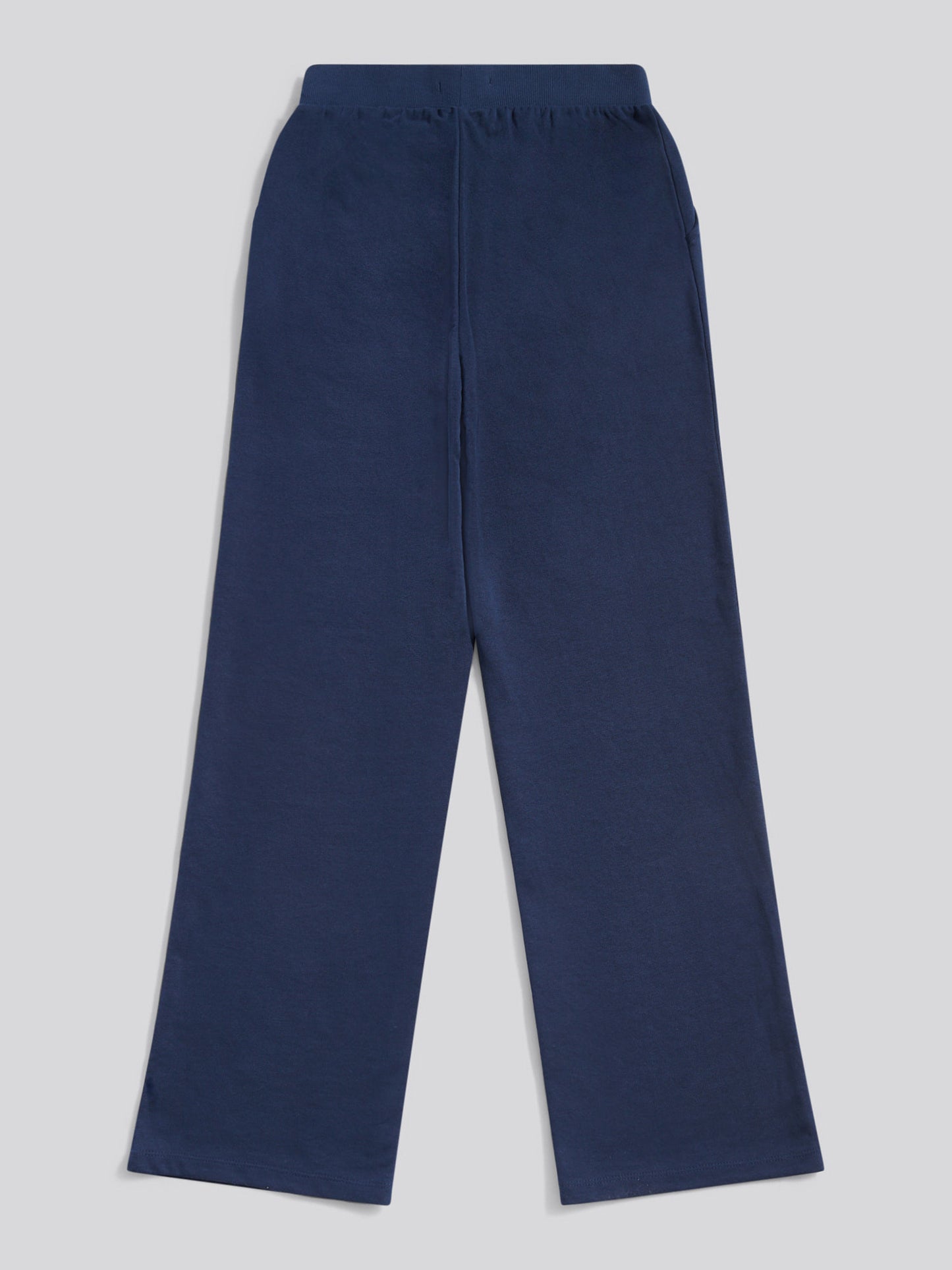 Womens Wide Leg Tipped Joggers in Navy Iris