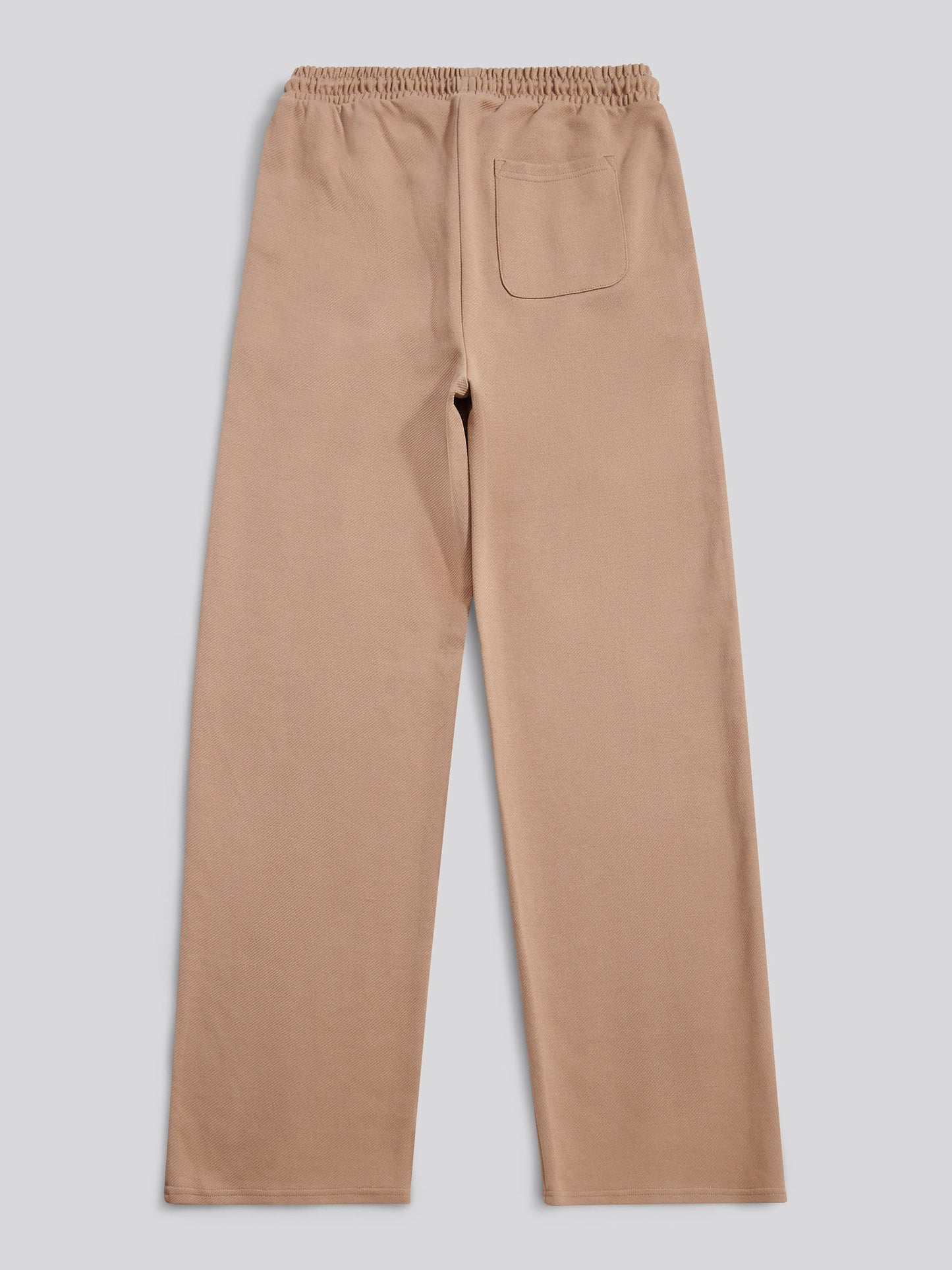Womens Twill Texture Wide Leg Jogger in Natural