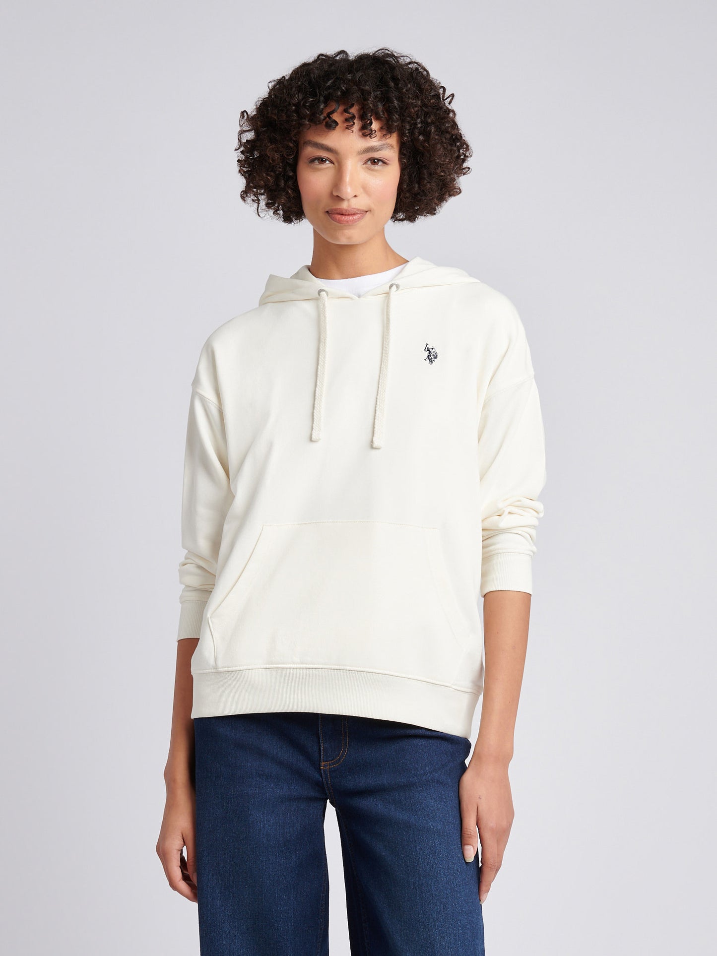 Womens Double Horsemen Hoodie in Marshmallow