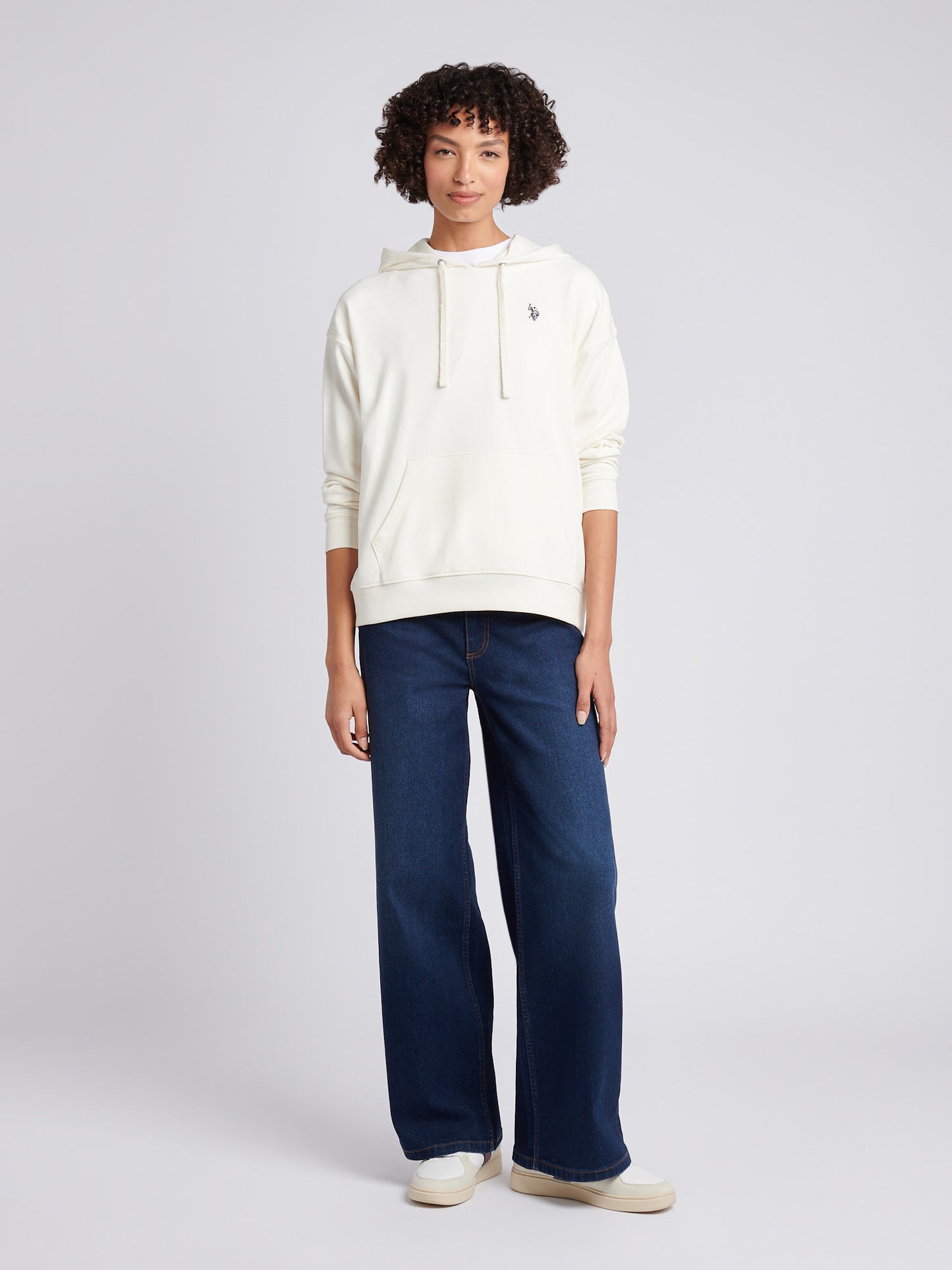 Womens Double Horsemen Hoodie in Marshmallow