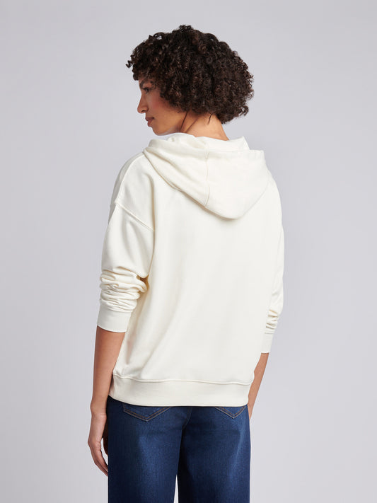 Womens Double Horsemen Hoodie in Marshmallow