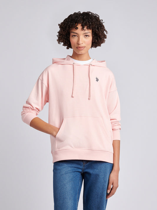 Womens Double Horsemen Hoodie in Crystal Rose