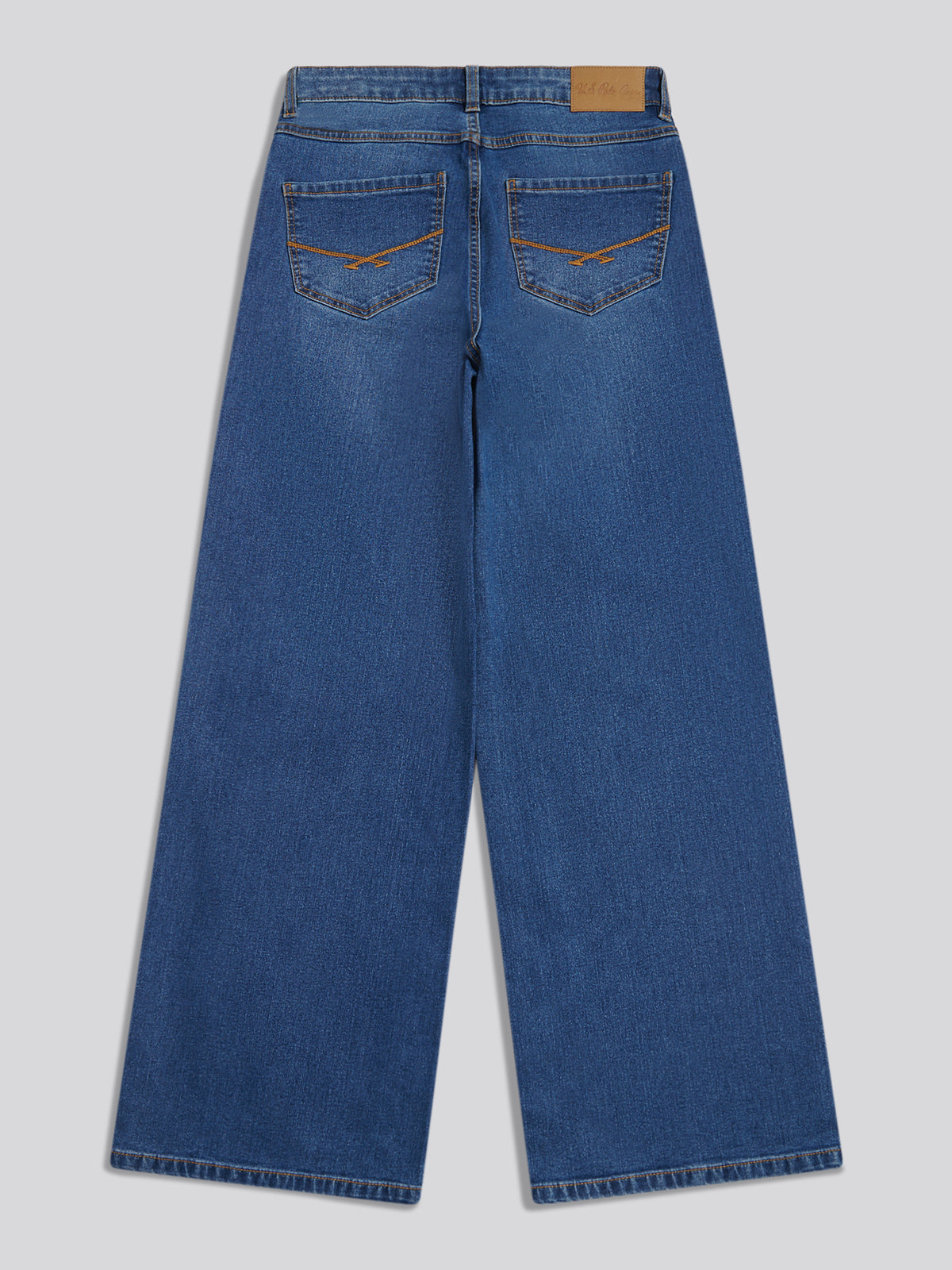 Womens Wide Fit Jean Mid Blue Wash