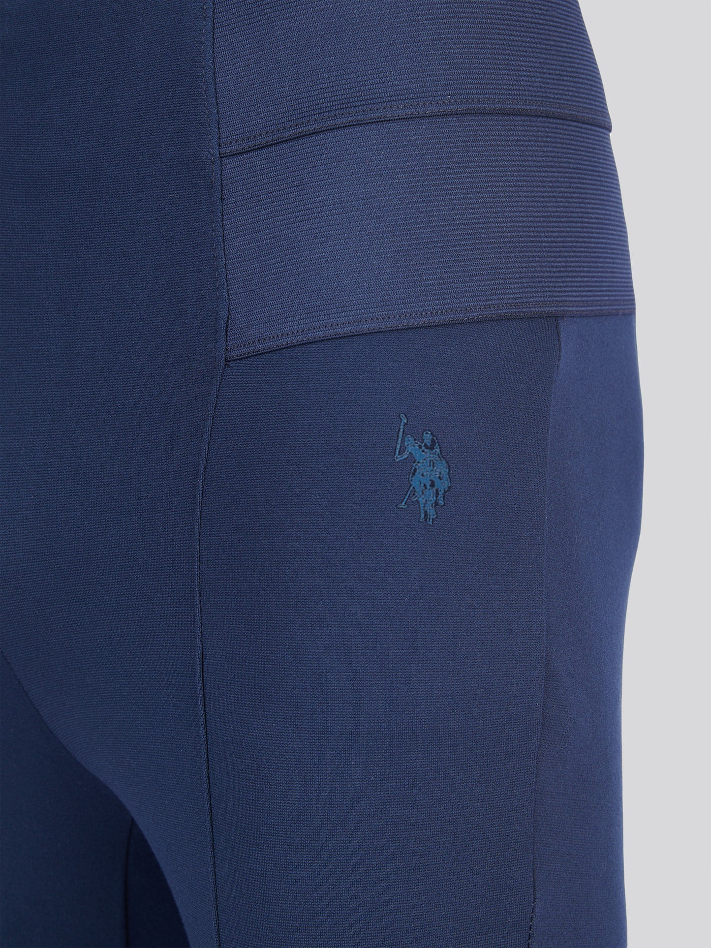 Womens Tonal Elastic Waistband Legging in Navy Iris