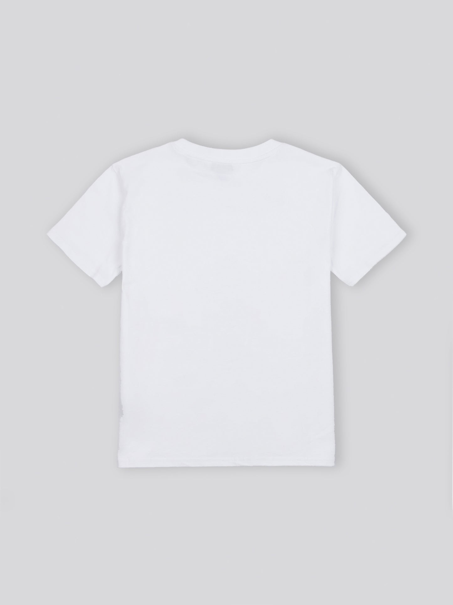 Womens Double Horsemen Print Crew Neck T-Shirt in Bright White