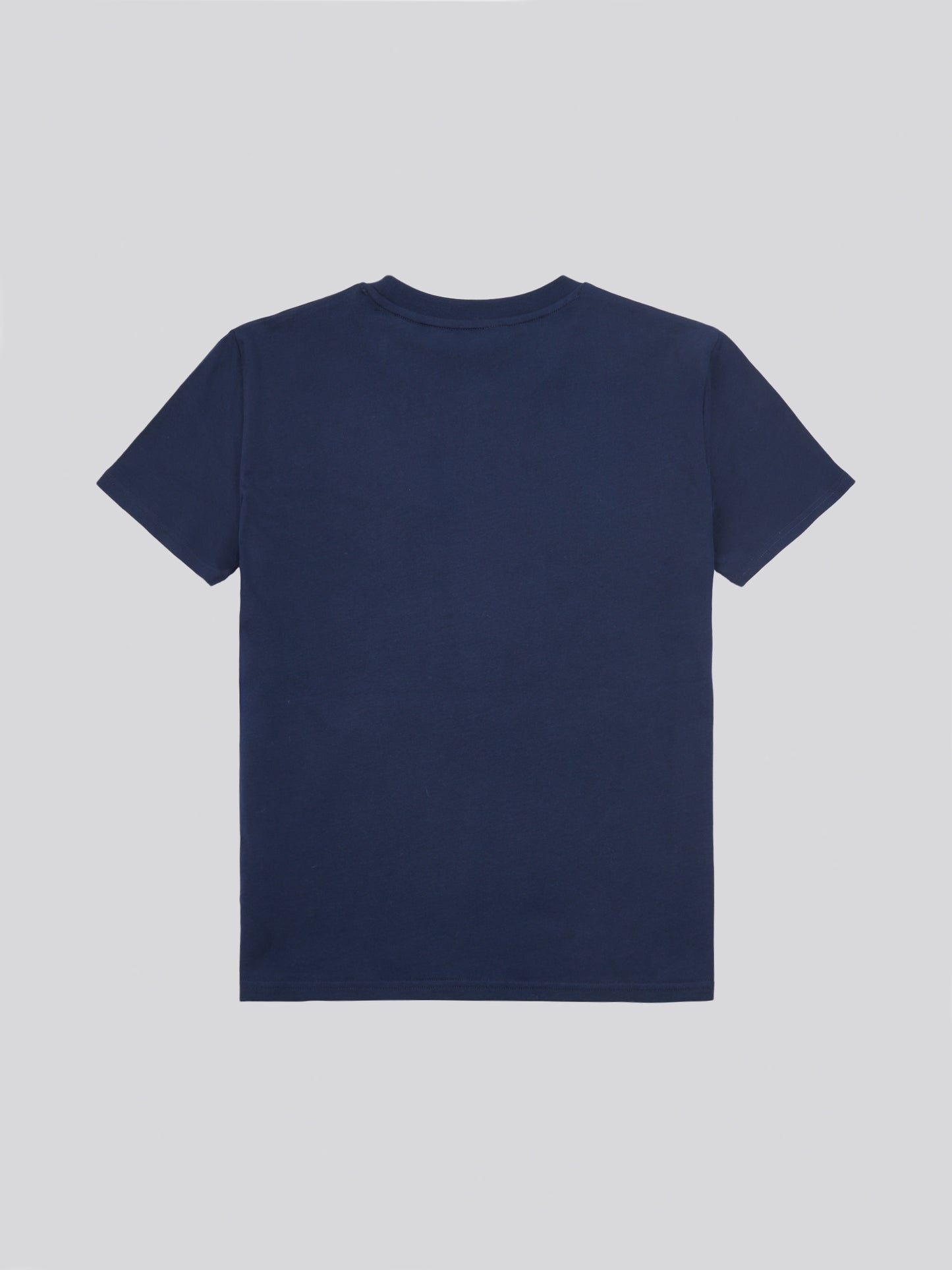 Womens Double Horsemen Print Crew Neck T-Shirt in Navy Iris