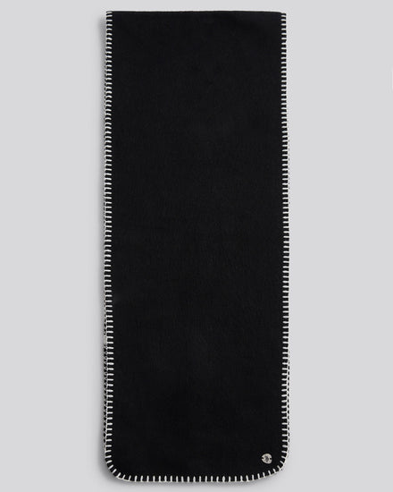 Womens Hanging Whipstitch Scarf in Black