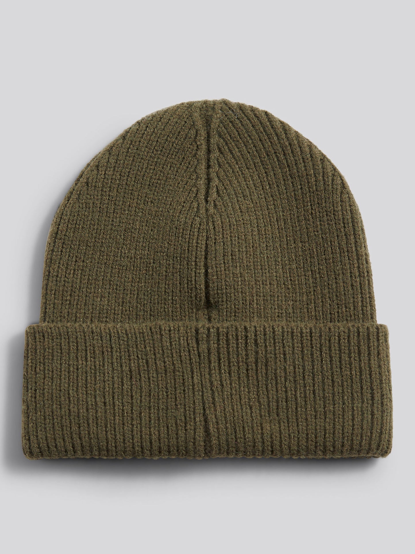 Womens Multicolour Double Horsemen Knit Beanie in Kalamata Green