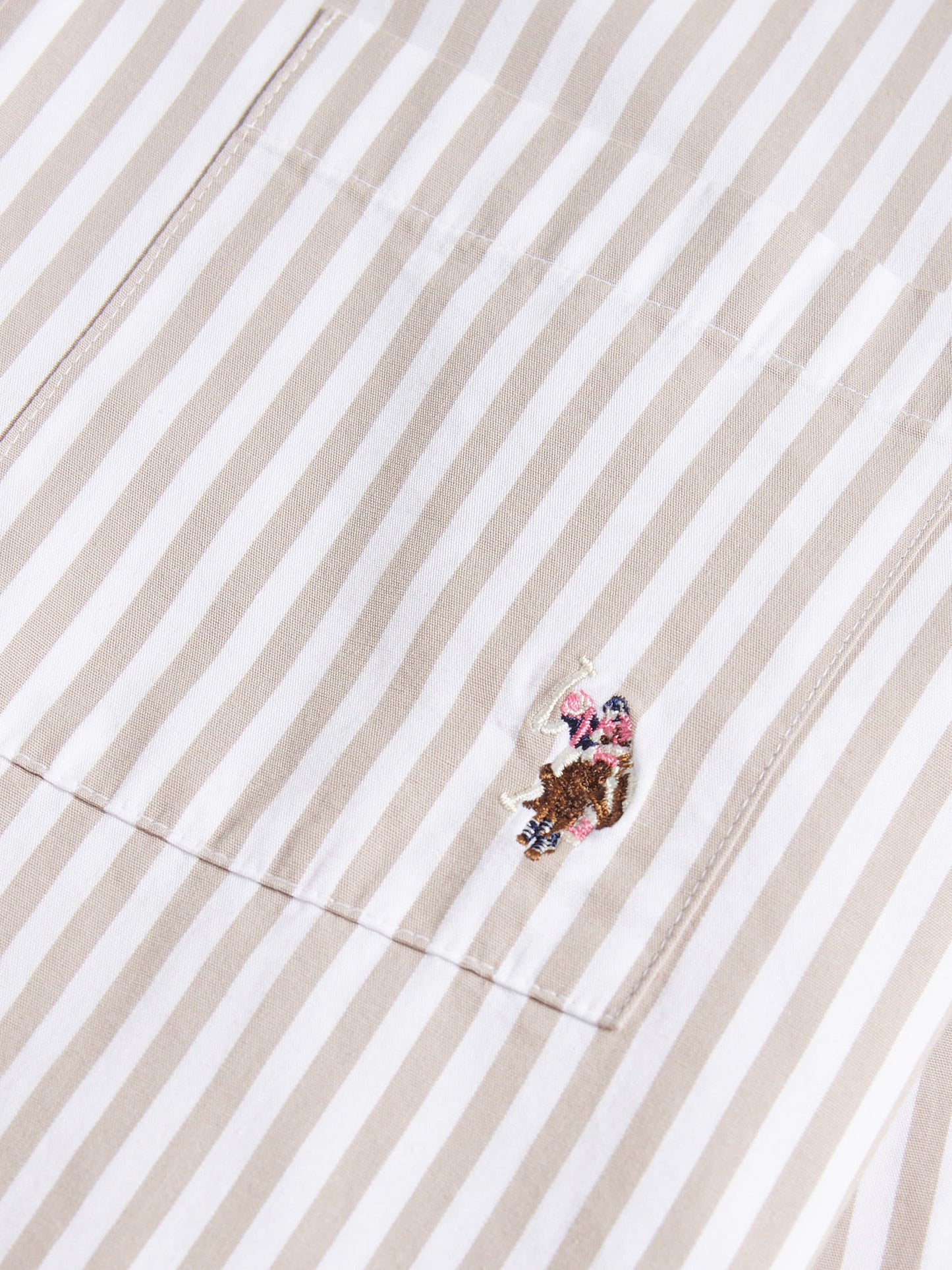 Womens Cotton Poplin Loose Fit Stripe Shirt in Atmosphere