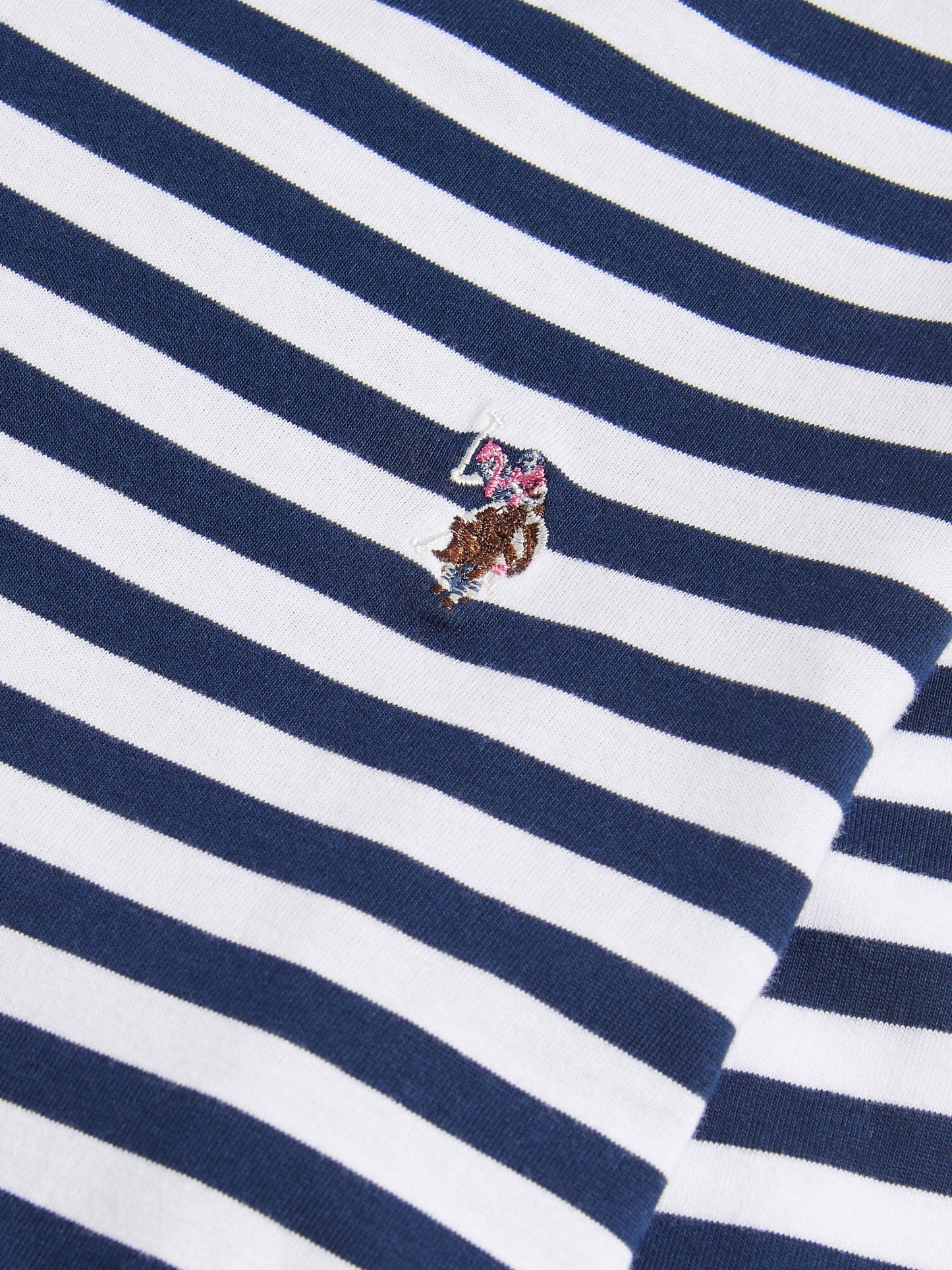 Womens Stripe Long Sleeve T-Shirt in Navy Iris