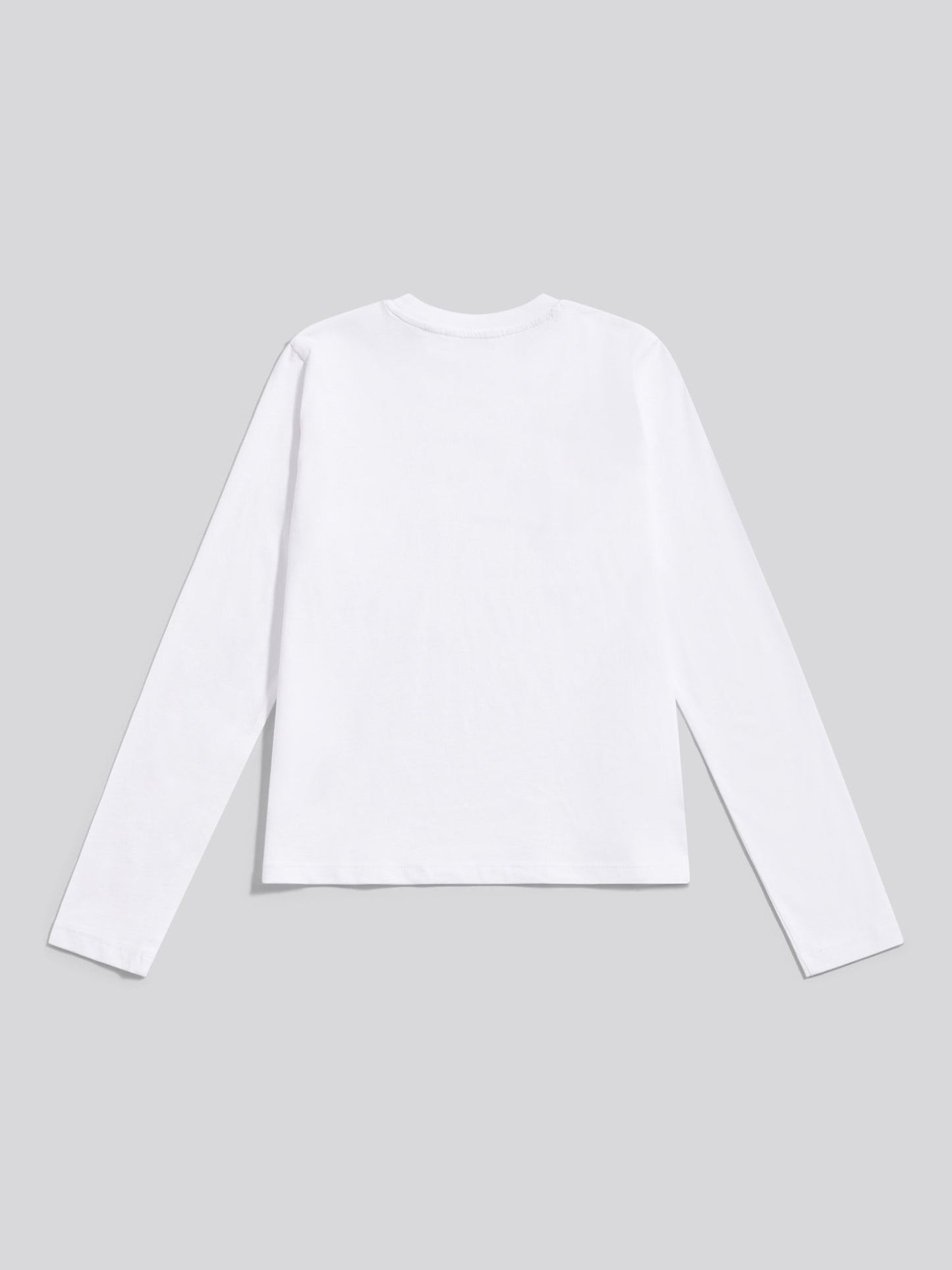 Womens Long Sleeve Pocket T-Shirt in Bright White