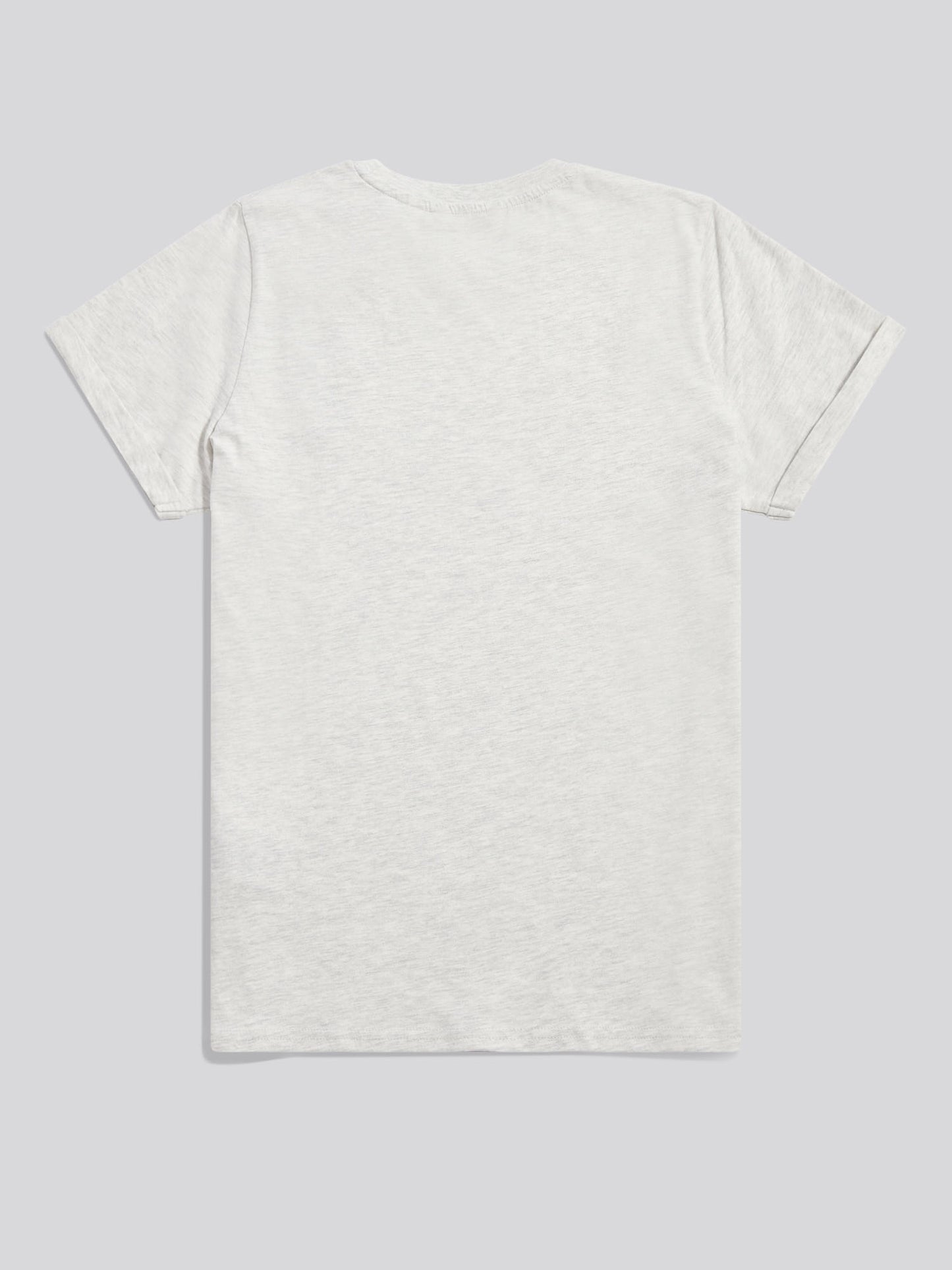 Womens Large Tonal Double Horsemen T-Shirt in Light Grey Marl WUP