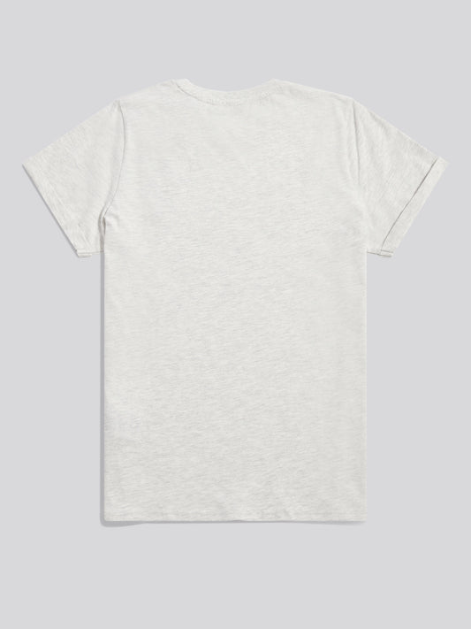 Womens Large Tonal Double Horsemen T-Shirt in Light Grey Marl WUP