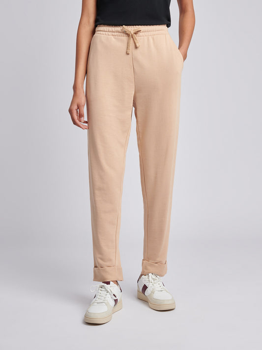 Womens Tonal Double Horsemen Roll Cuff Jogger in Cuban Sand