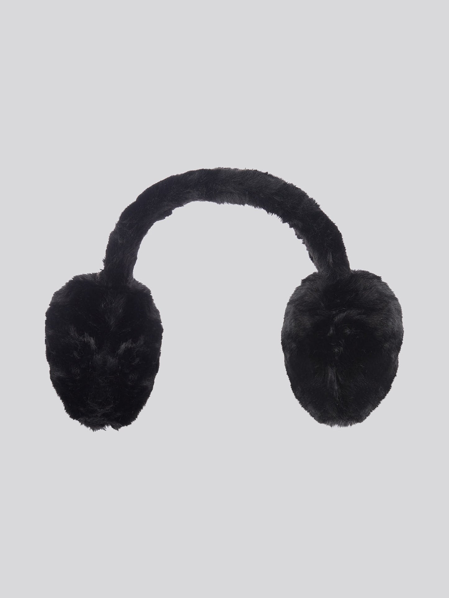 Womens Faux Fur Earmuffs in Black
