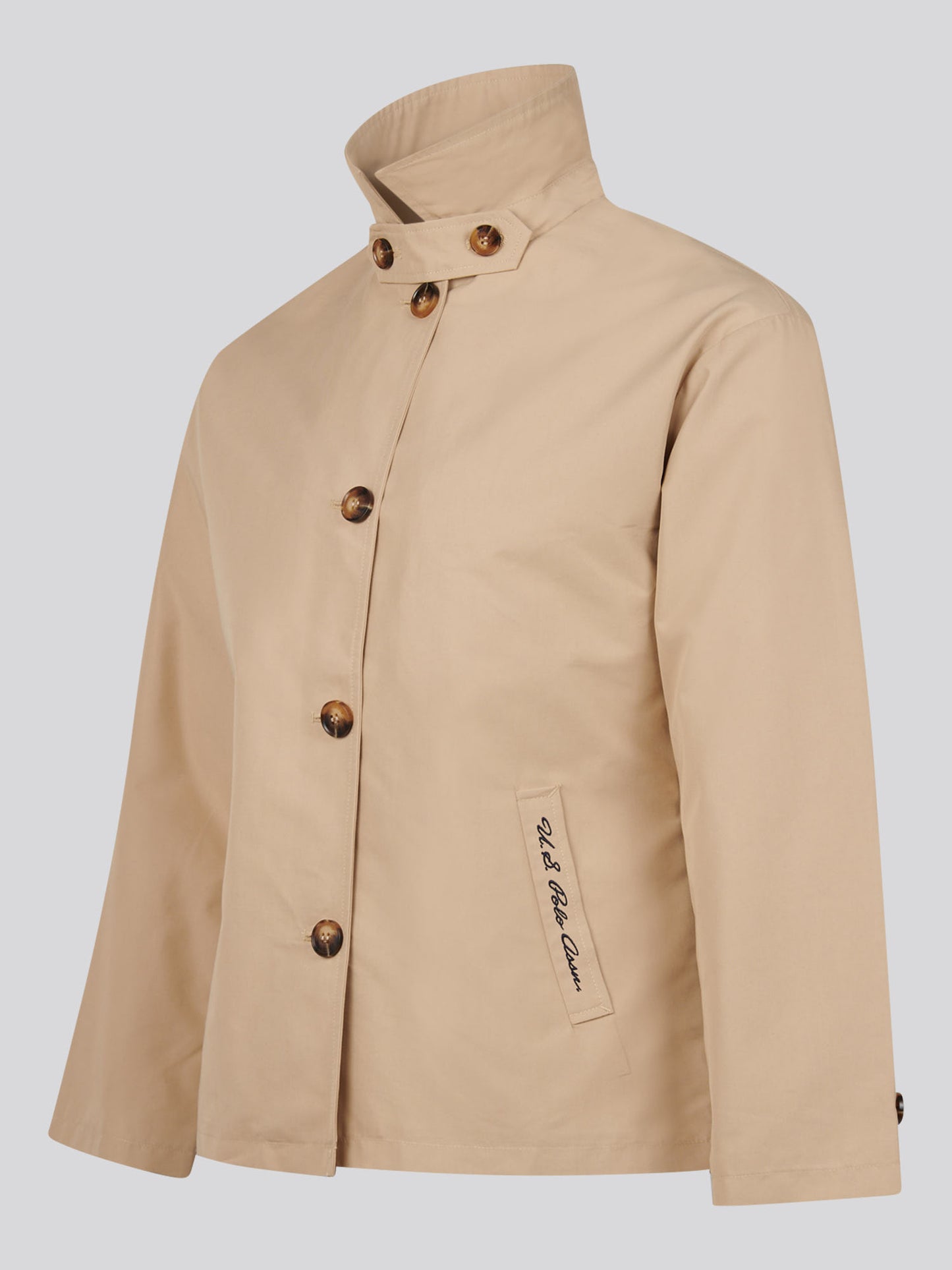Womens Water Resistant Short Trench Coat Irish Cream