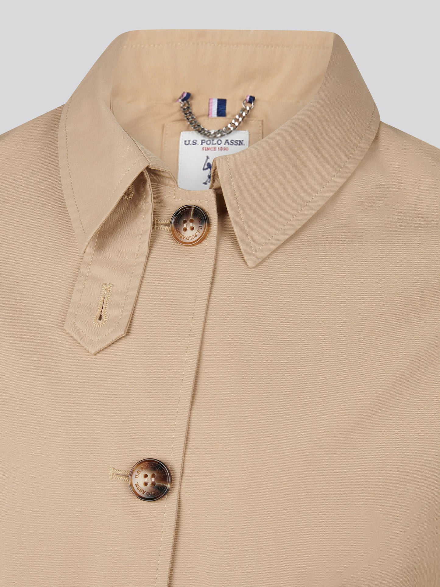 Womens Water Resistant Short Trench Coat Irish Cream