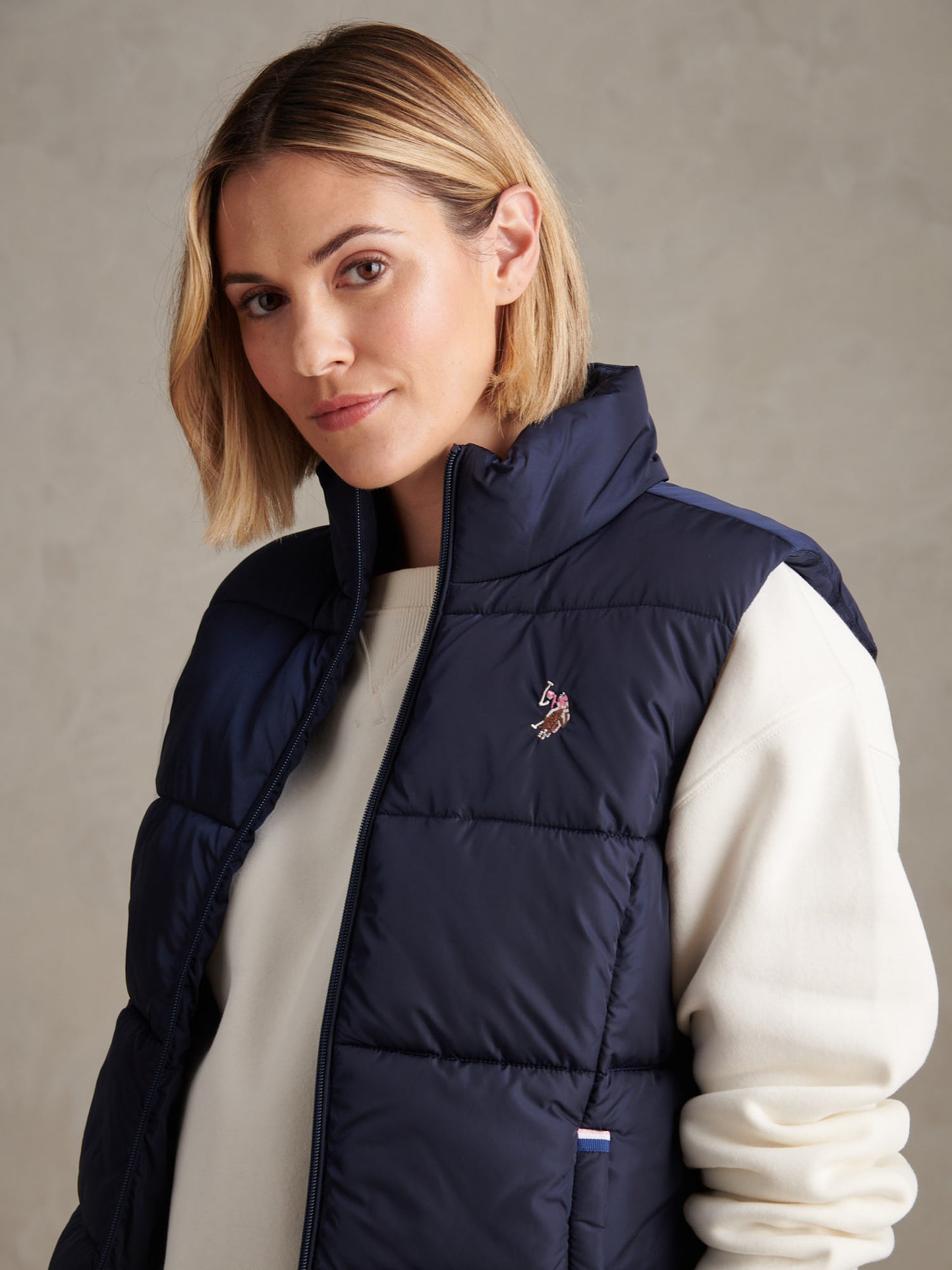 Womens Lightweight Puffer Gilet Navy Iris