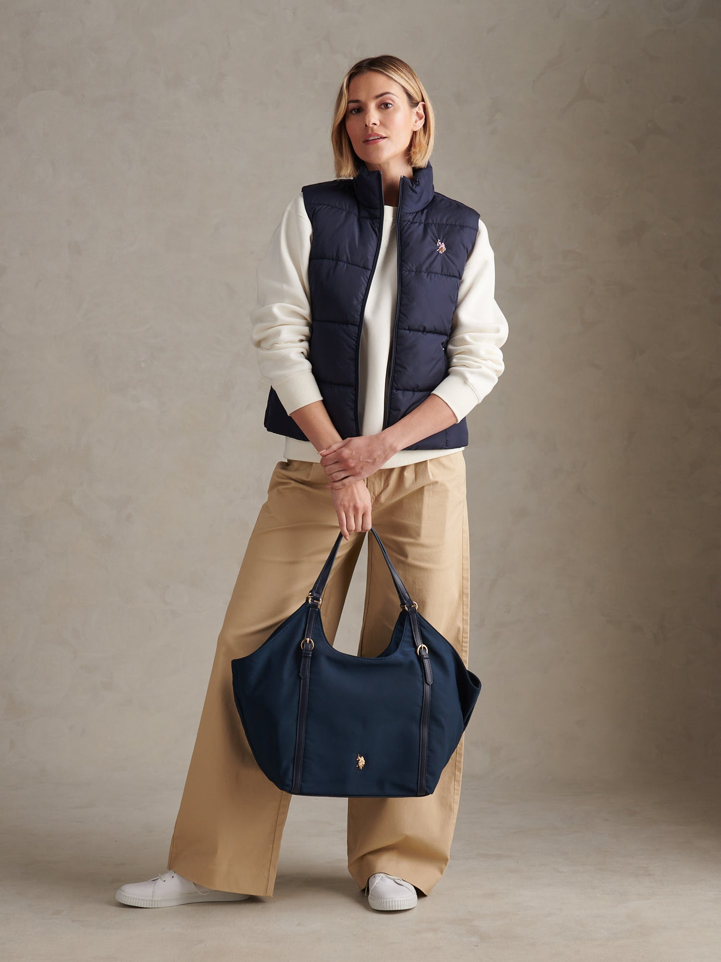 Womens Lightweight Puffer Gilet Navy Iris