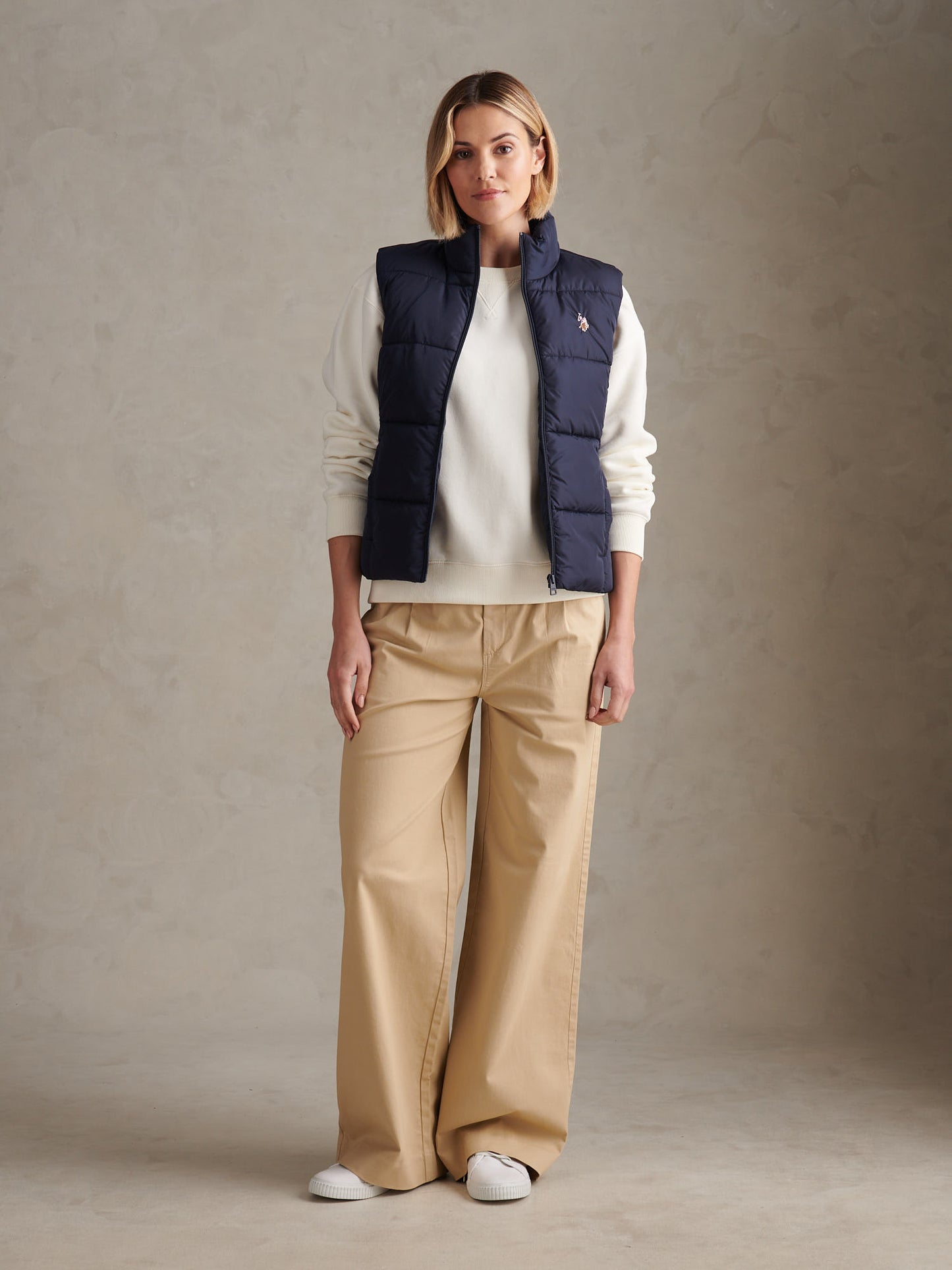 Womens Lightweight Puffer Gilet Navy Iris