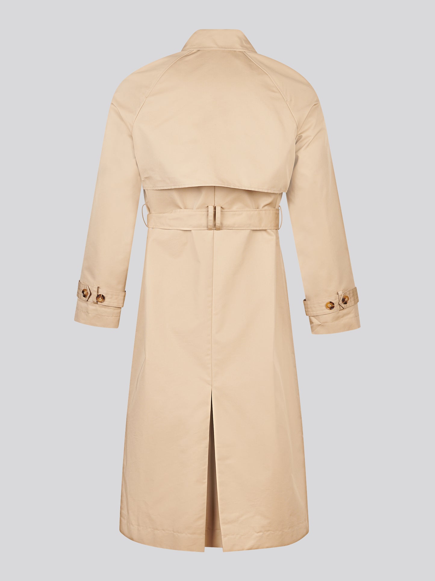 Womens Double Breasted Belted Trench Coat Incense