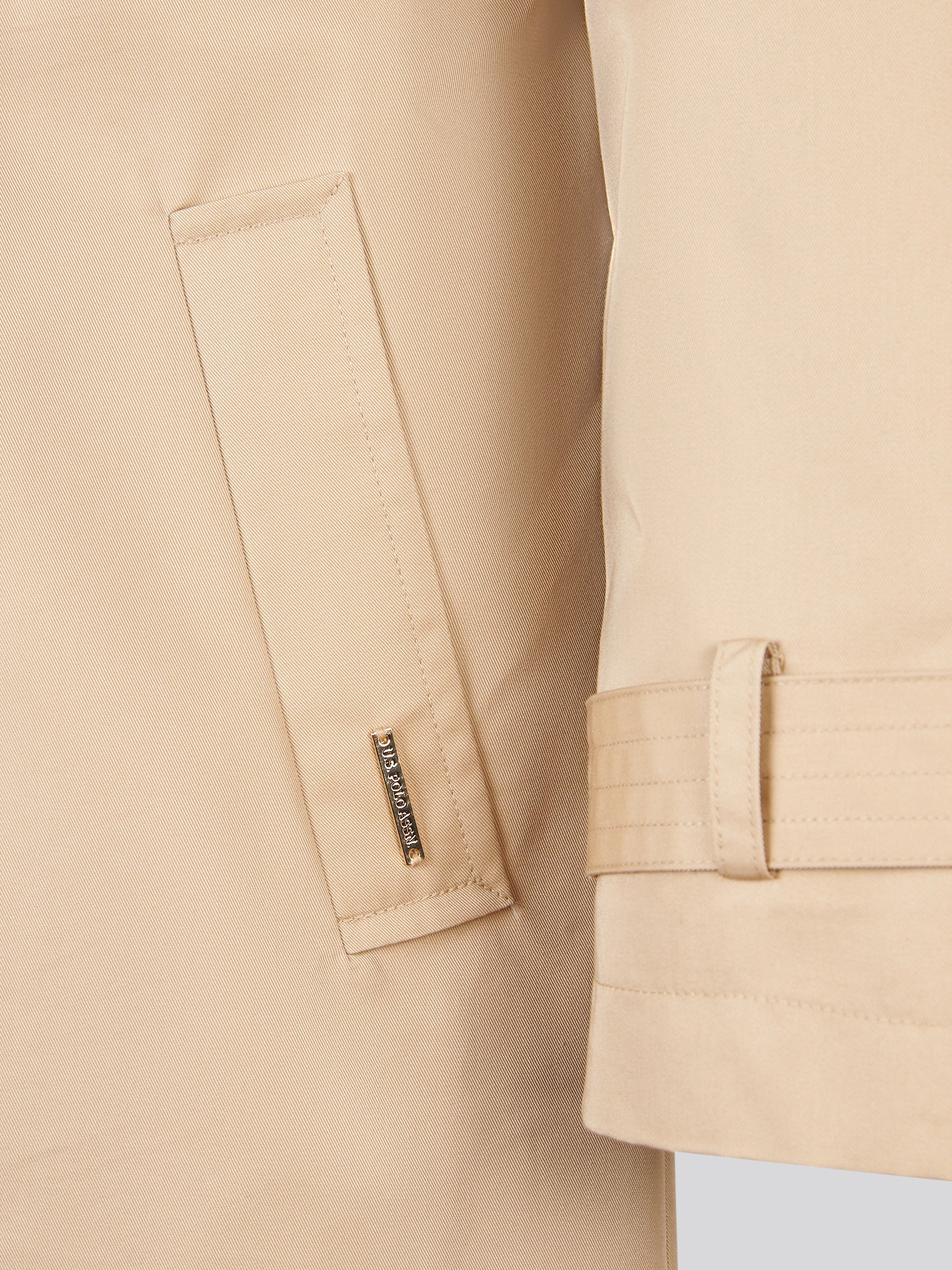 Womens Double Breasted Belted Trench Coat Incense