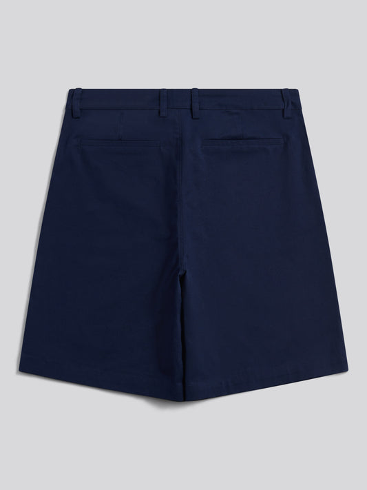 Womens Longline Chino Shorts Navy Iris