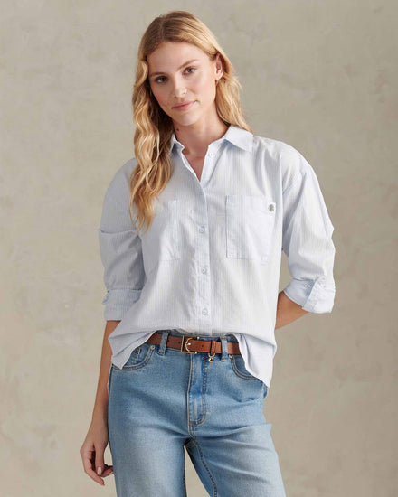 Womens Loose Fit Oxford Shirt Windsurfer